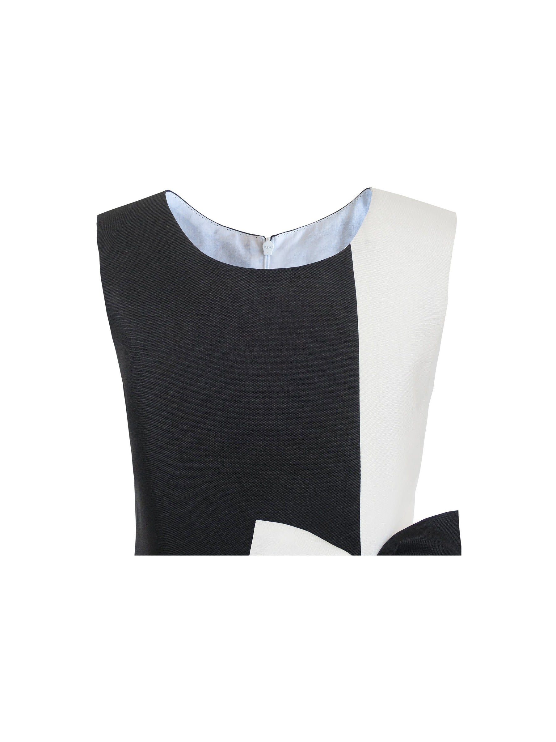 Girls Dress Color Block Contrast Bow Tie Everyday Party Black