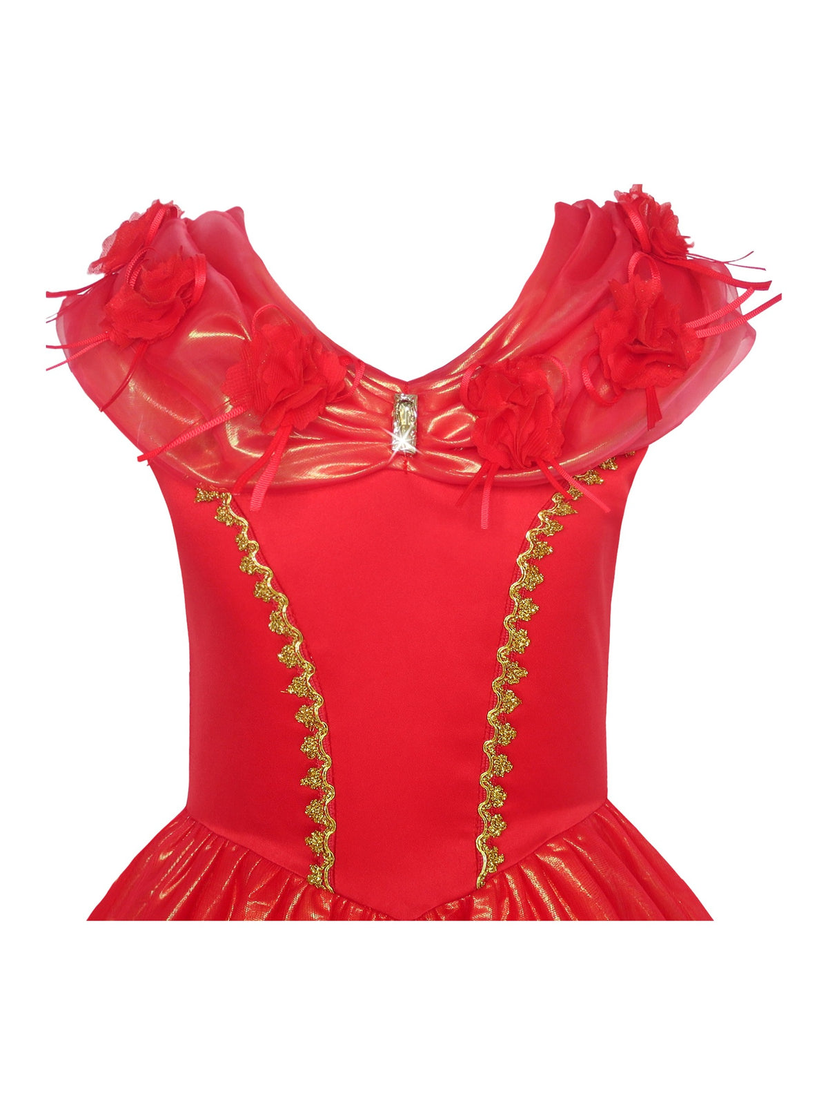 Girls Dress Pink Princess Costume Cinderella Fancy Birthday Ball - Red