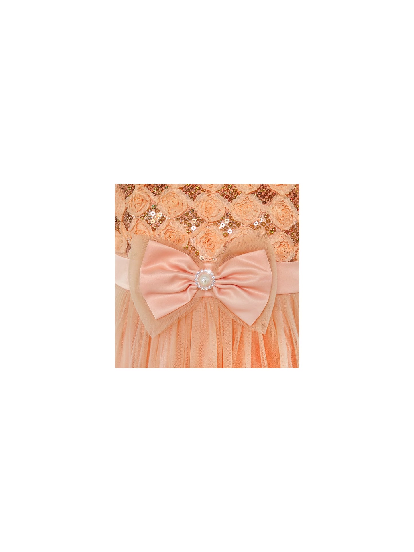 Girls Dress Pink Rose Pageant Tulle Wedding Kids Boutique Orange