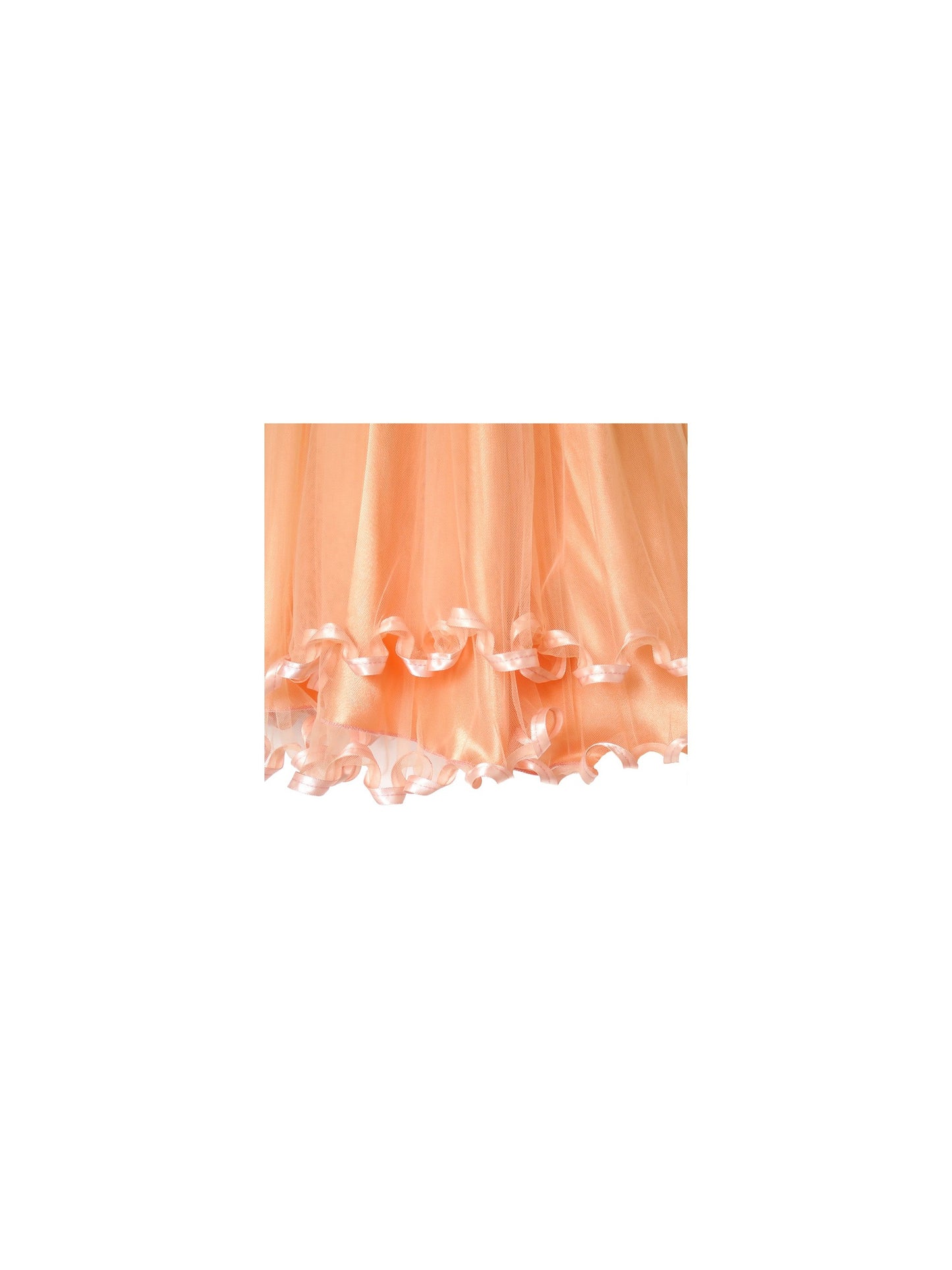 Girls Dress Pink Rose Pageant Tulle Wedding Kids Boutique Orange