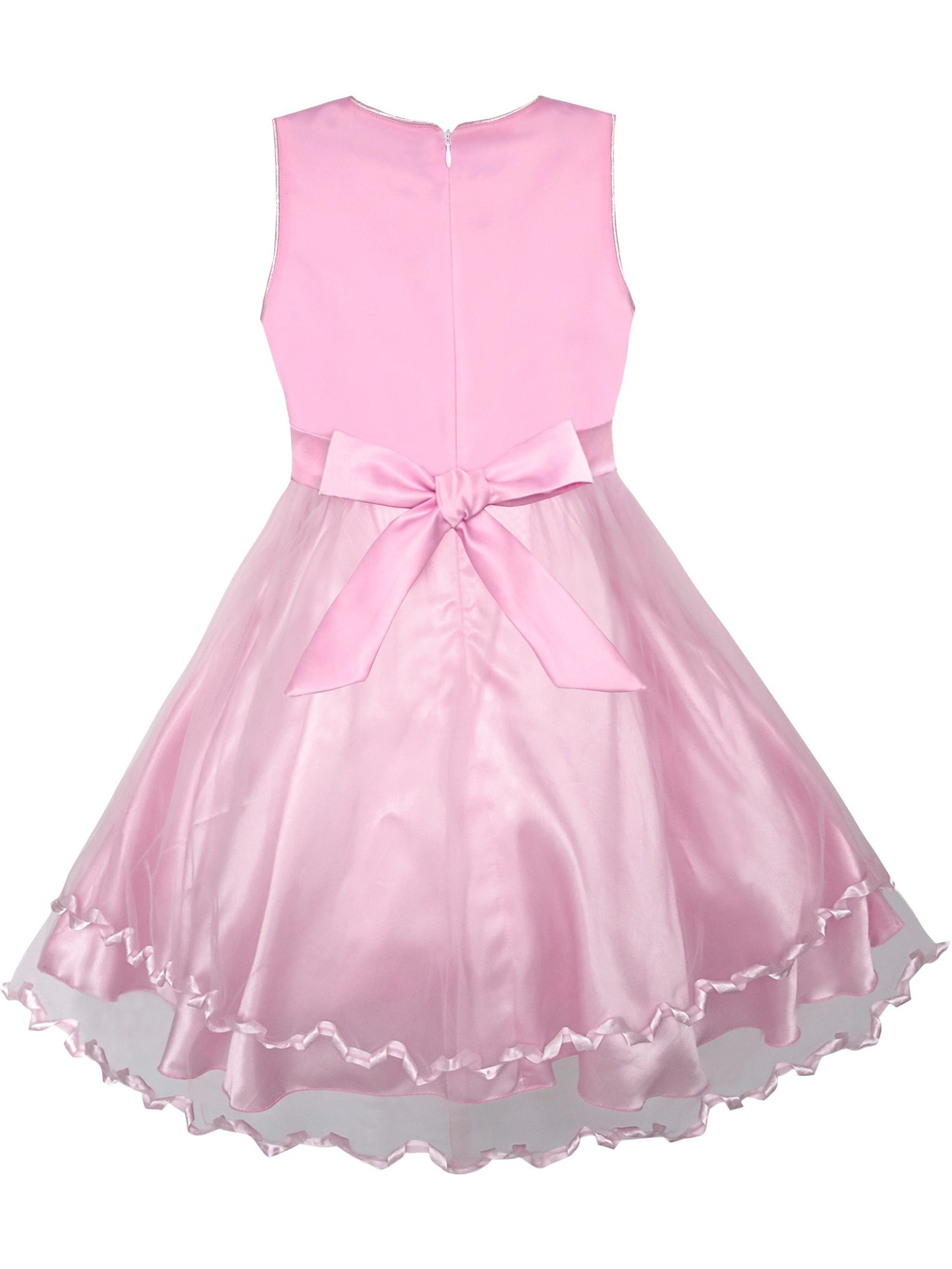 Girls Dress Pink Rose Pageant Tulle Wedding Kids Boutique Pink