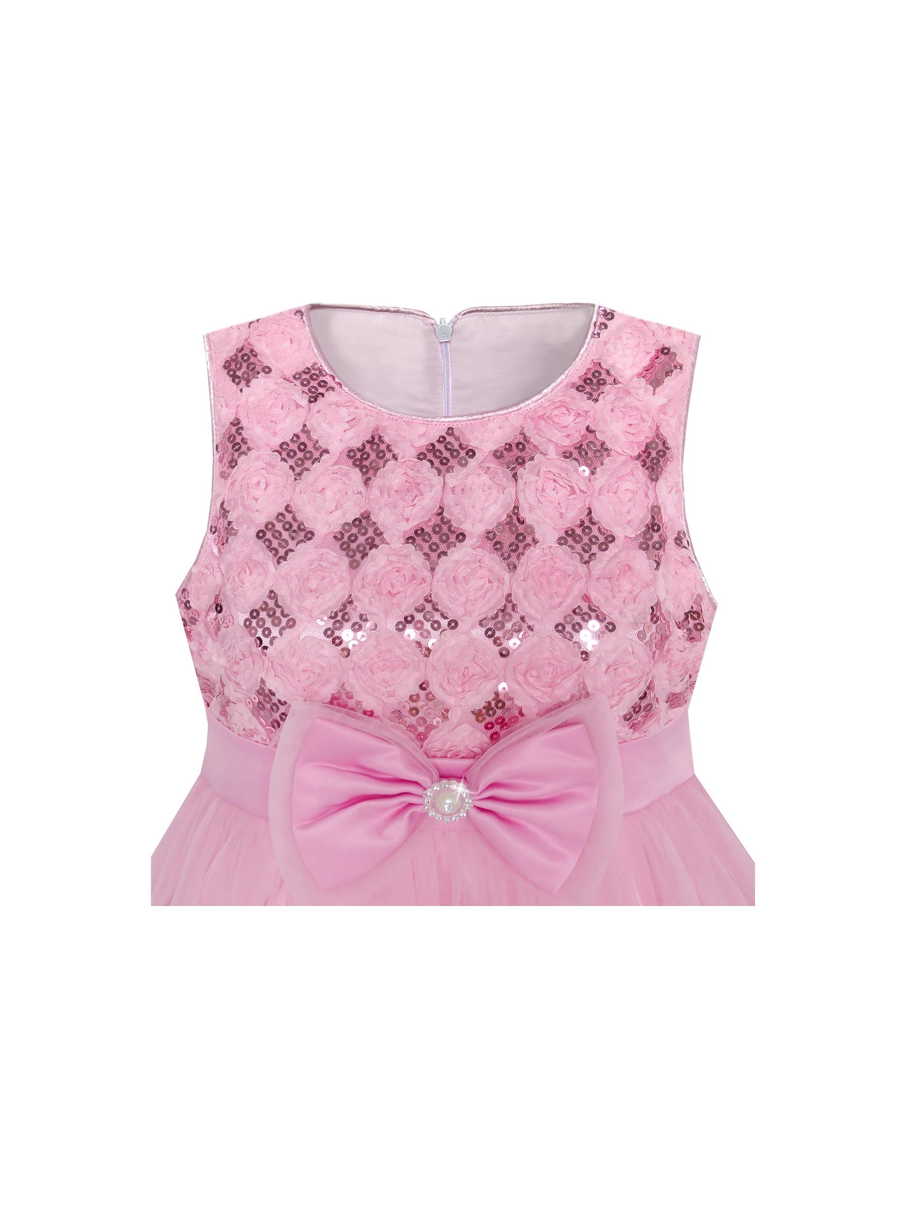 Girls Dress Pink Rose Pageant Tulle Wedding Kids Boutique Pink