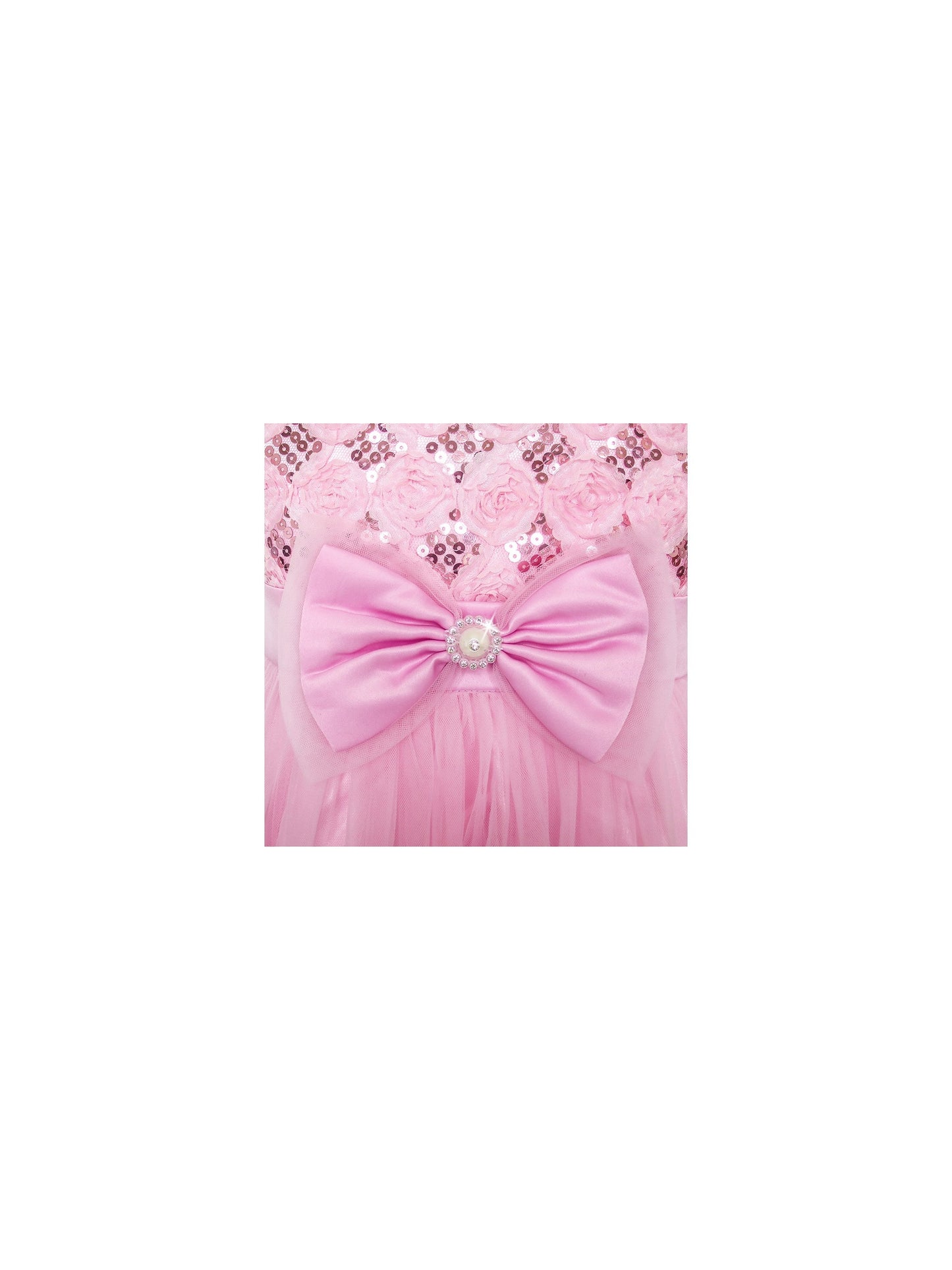 Girls Dress Pink Rose Pageant Tulle Wedding Kids Boutique Pink