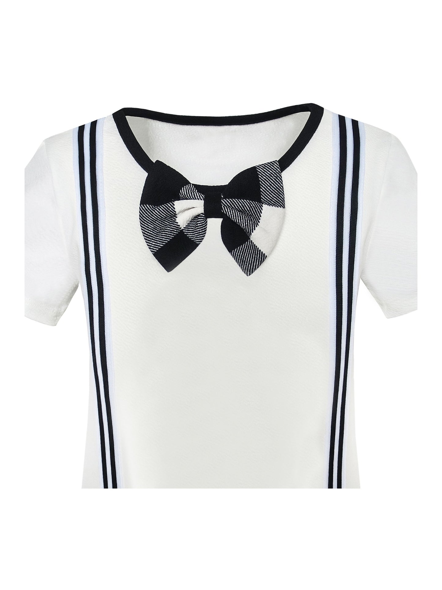 Girls Dress School Uniform Red White Check Suspender Skirt Black