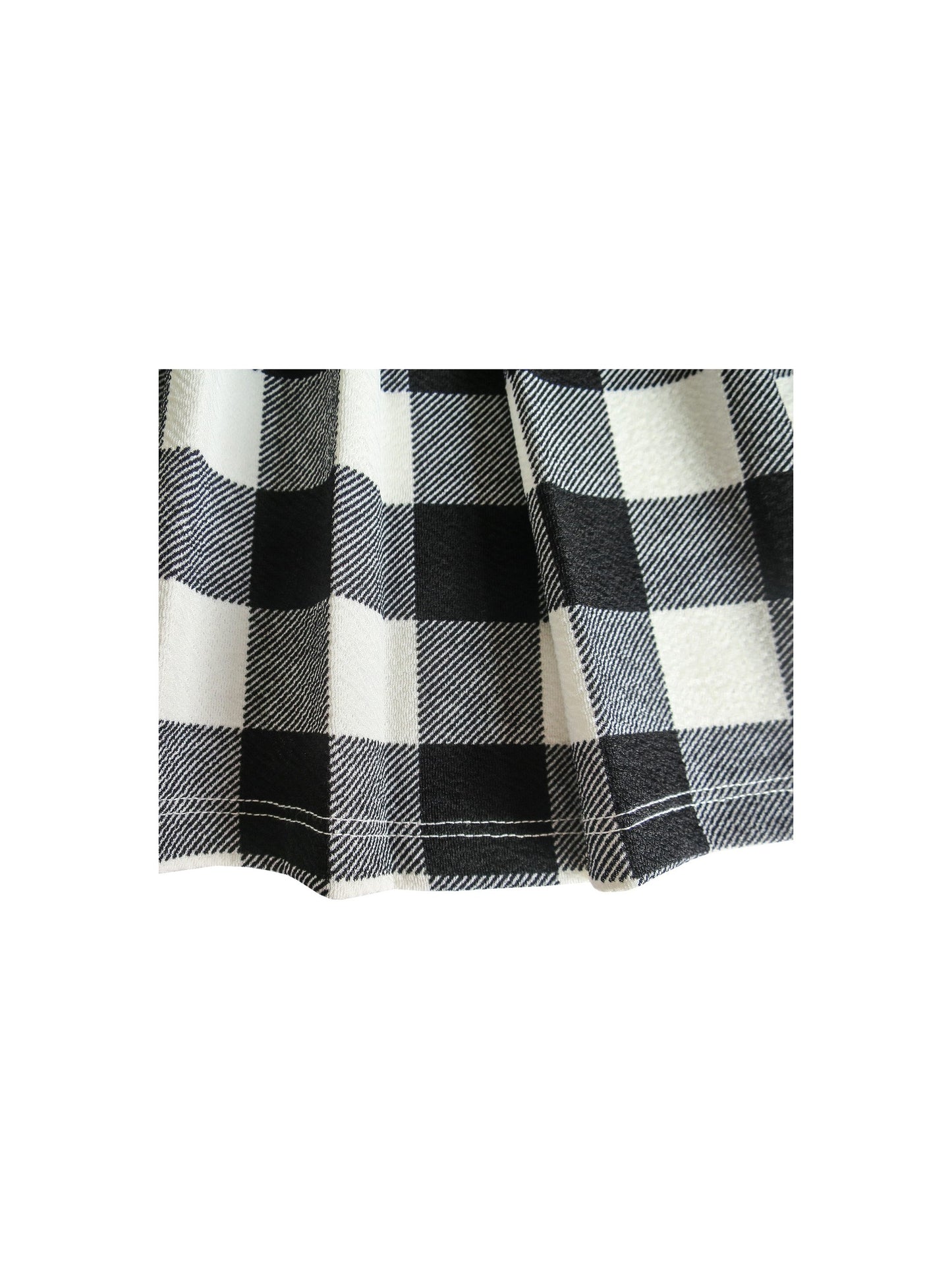 Girls Dress School Uniform Red White Check Suspender Skirt Black