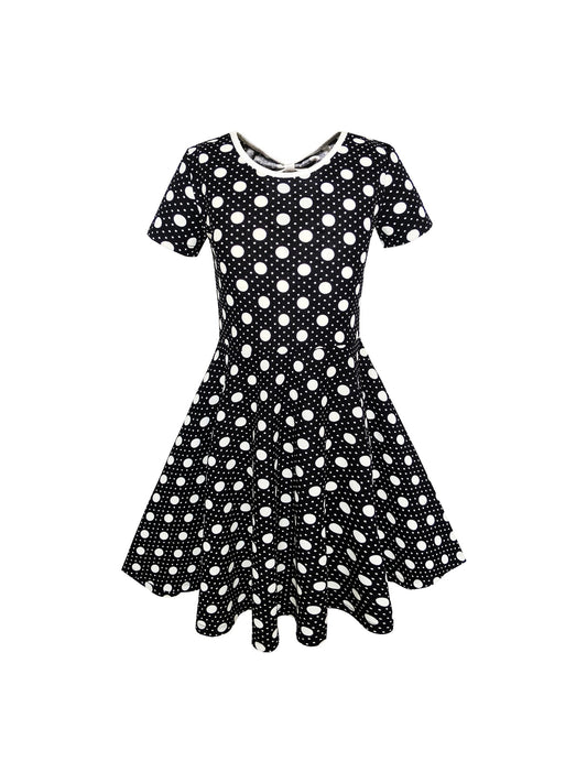 Girls Dress Pink Lace Tassel Hem Princess Party Black