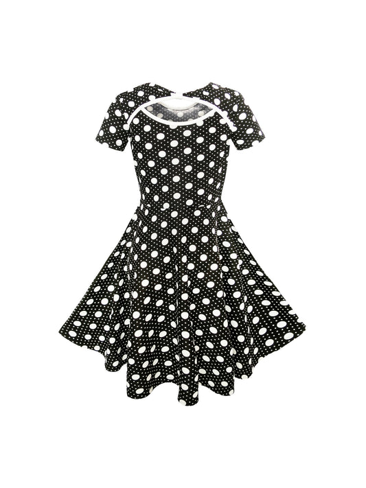 Girls Dress Pink Lace Tassel Hem Princess Party Black