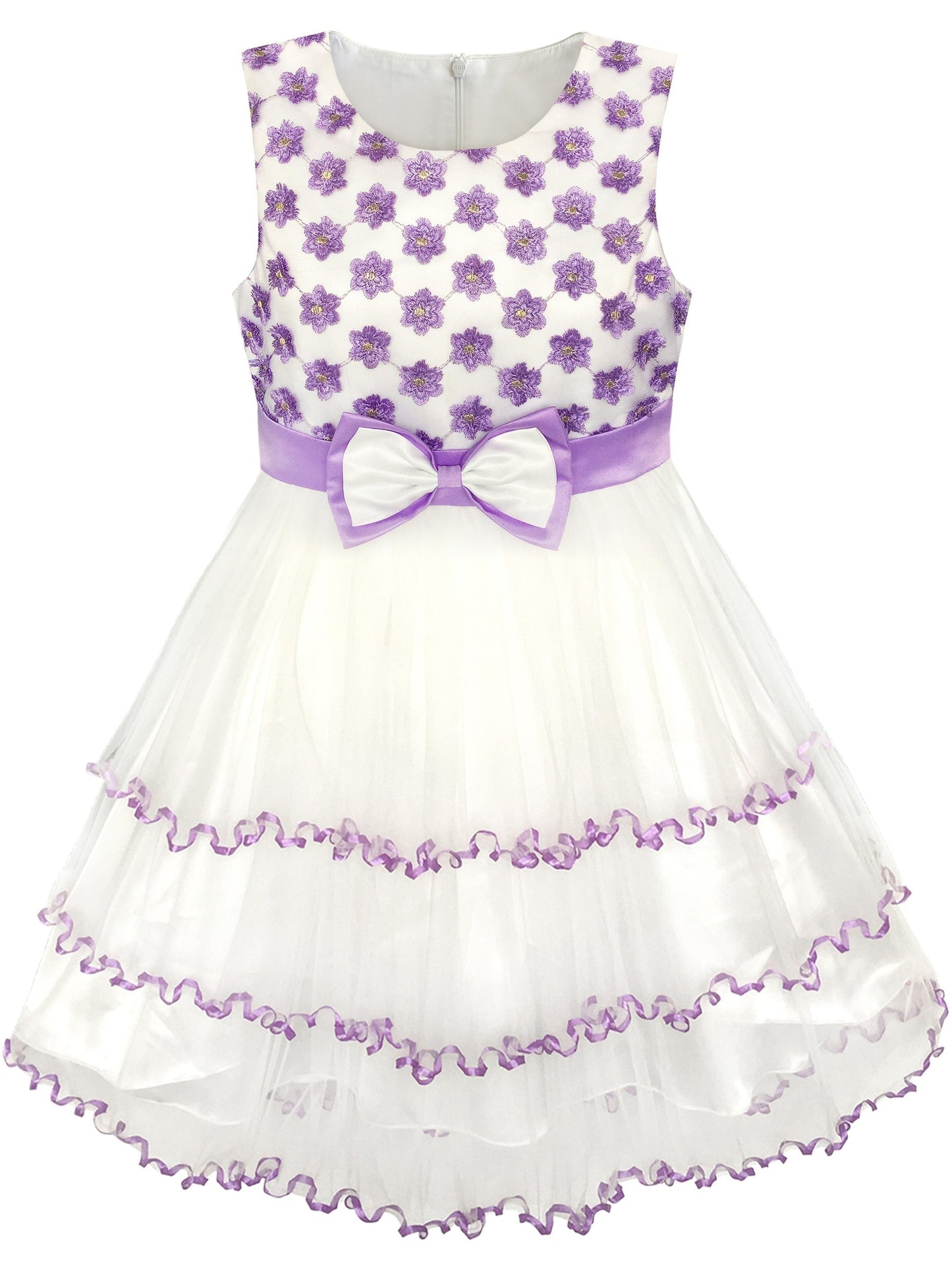 Girls Dress Pink Rose Pageant Tulle Wedding Kids Boutique Purple
