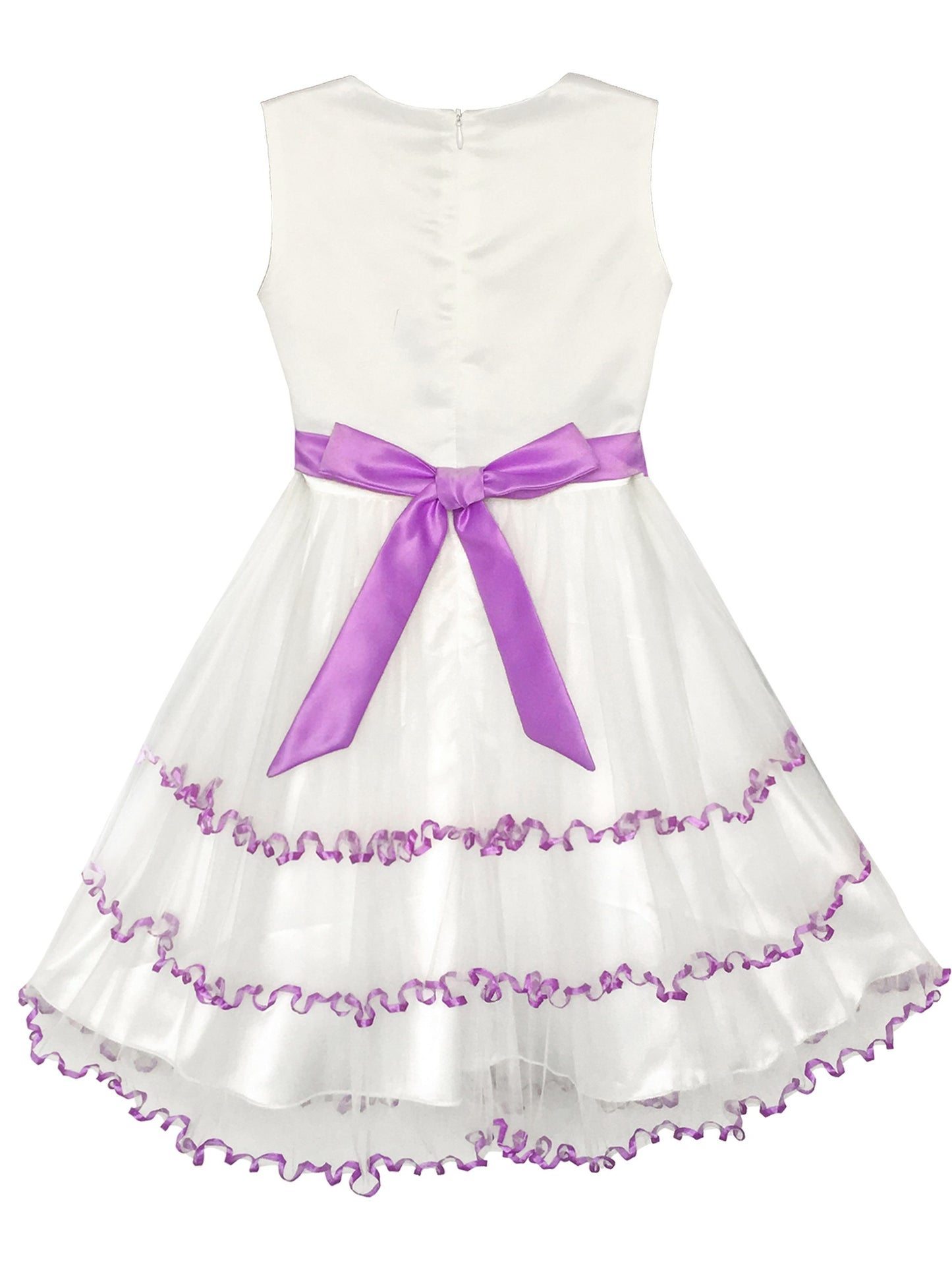 Girls Dress Pink Rose Pageant Tulle Wedding Kids Boutique Purple