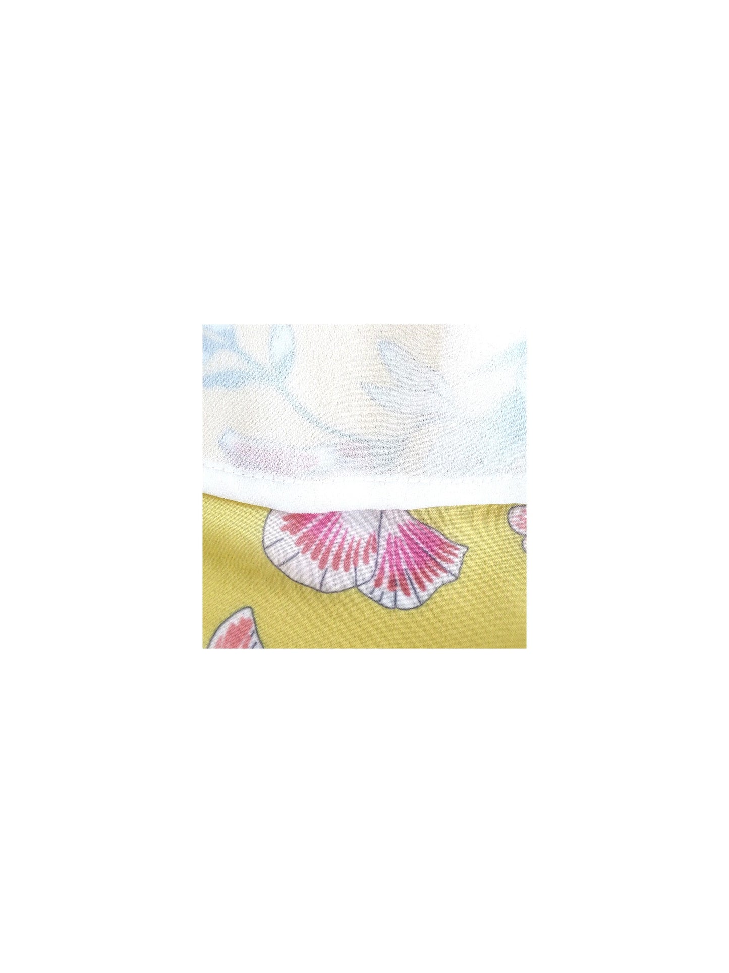 Girls Dress Pink Floral Red Belt Chiffon Maxi dress Yellow