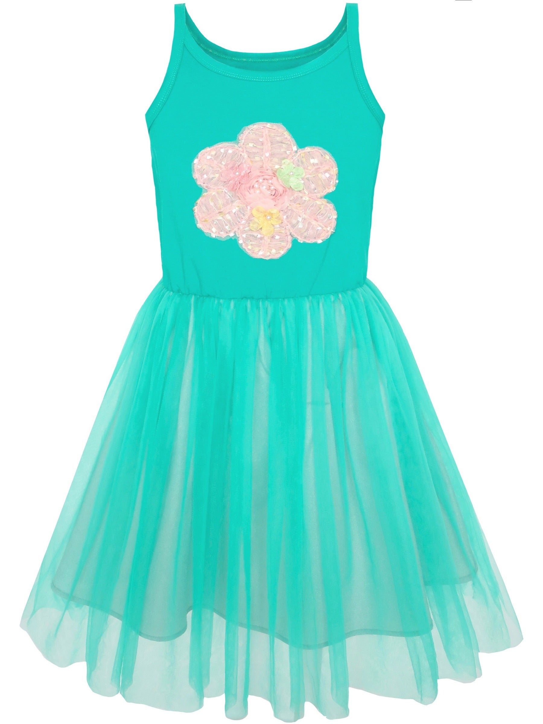 Flower Girls Dress Lace hem Butterfly Wedding First Communion Green