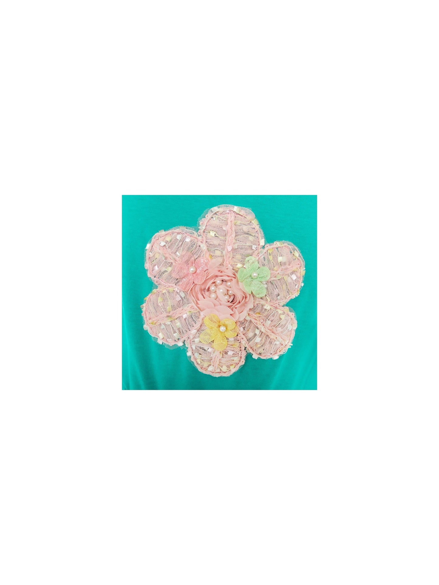 Flower Girls Dress Lace hem Butterfly Wedding First Communion Green