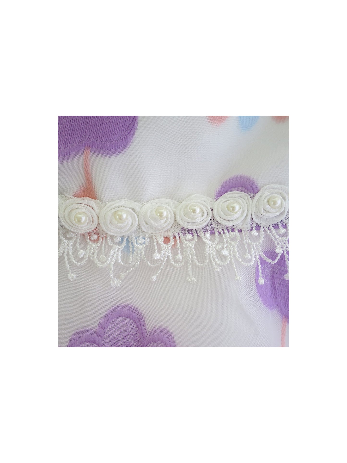 Girls Dress Purple Flower Bow Tie Wedding Party Children Clothes Size Purple