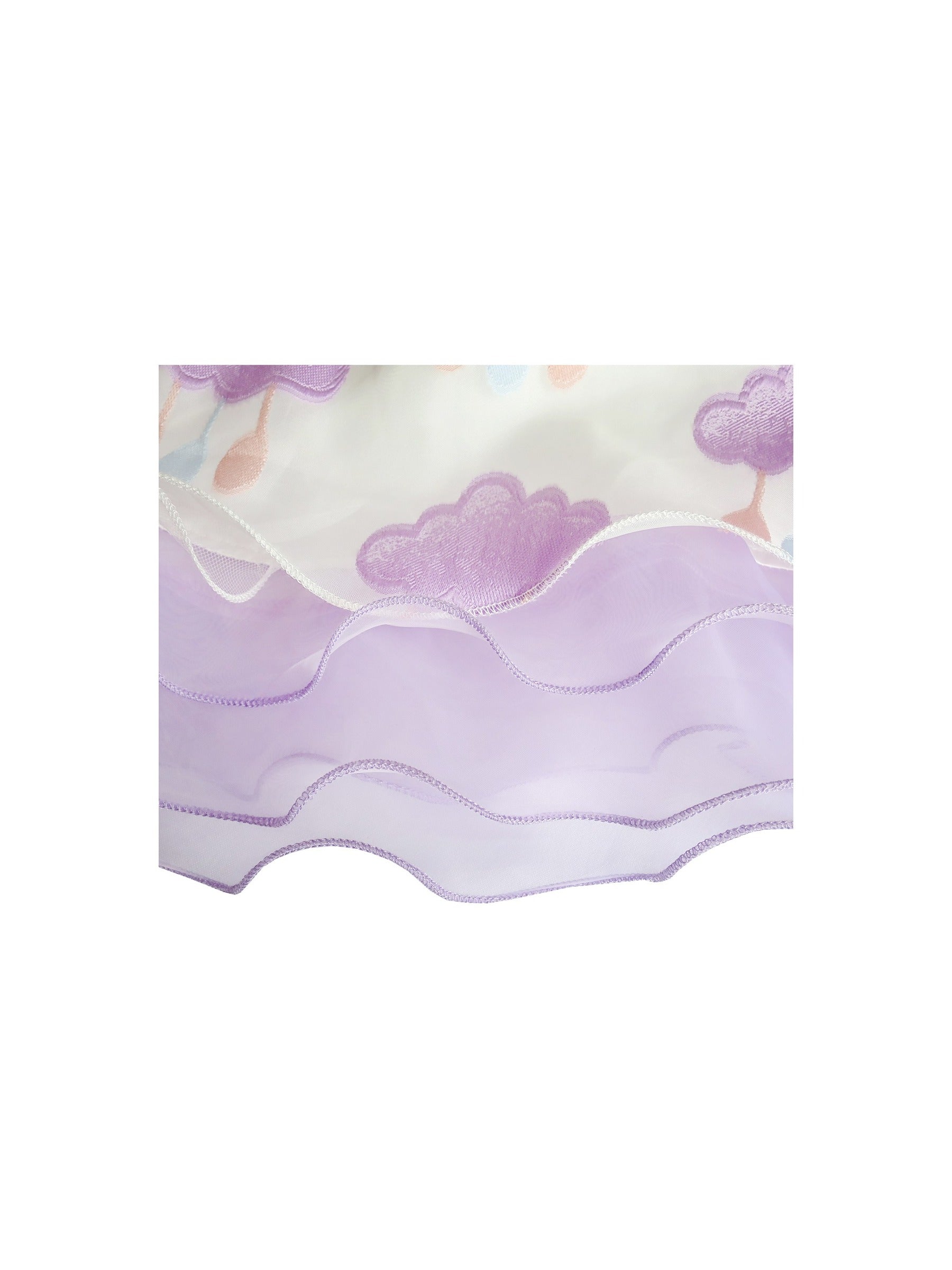 Girls Dress Purple Flower Bow Tie Wedding Party Children Clothes Size Purple