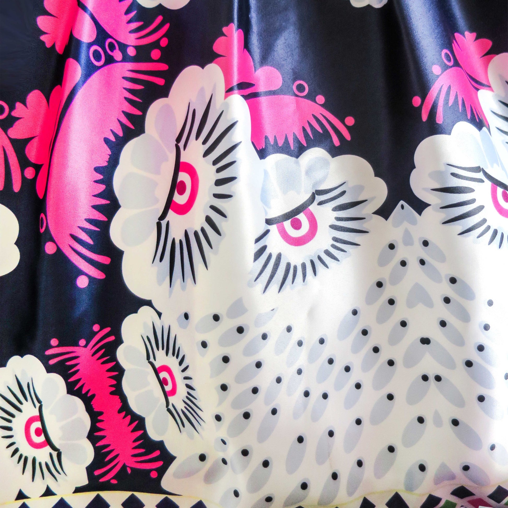 Girls Dress Flower Garden Print Elegant Chinese Style Blue