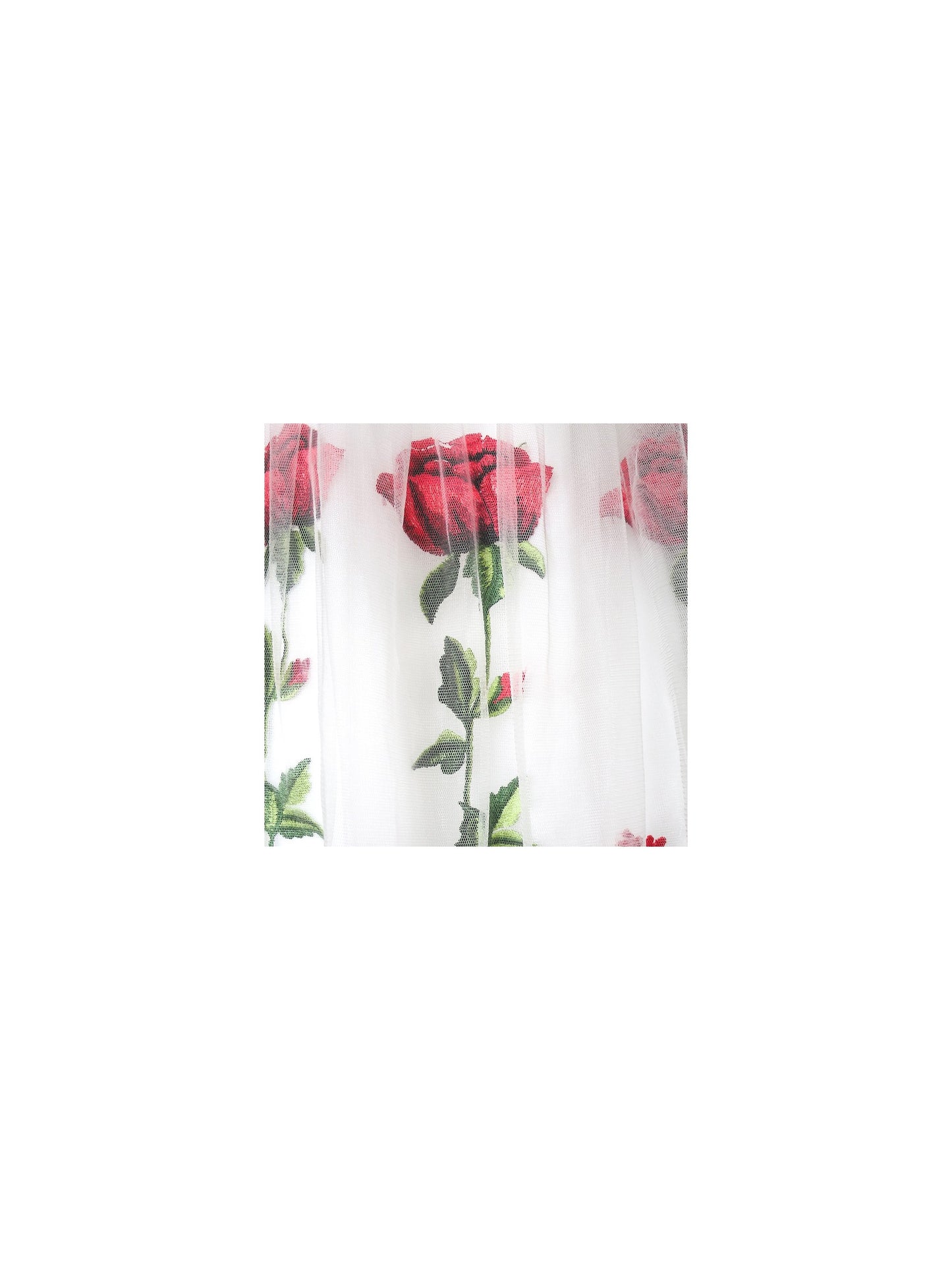 Girls Dress Champagne Rose Flower Embroidery Heart Shape Back White