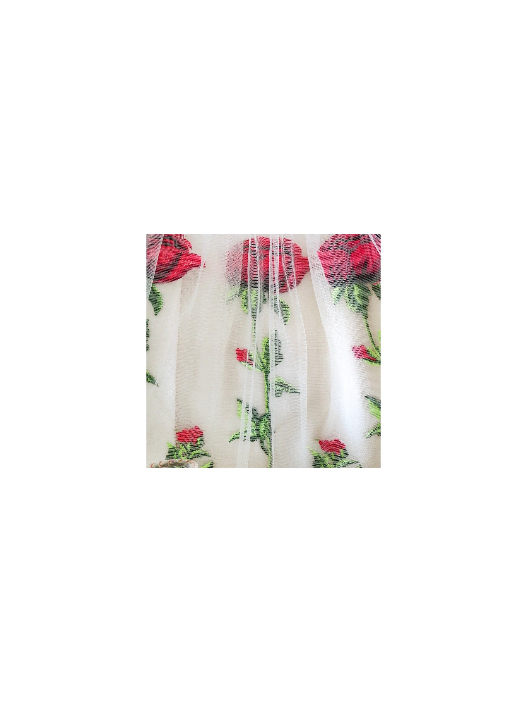 Girls Dress Champagne Rose Flower Embroidery Heart Shape Back Beige
