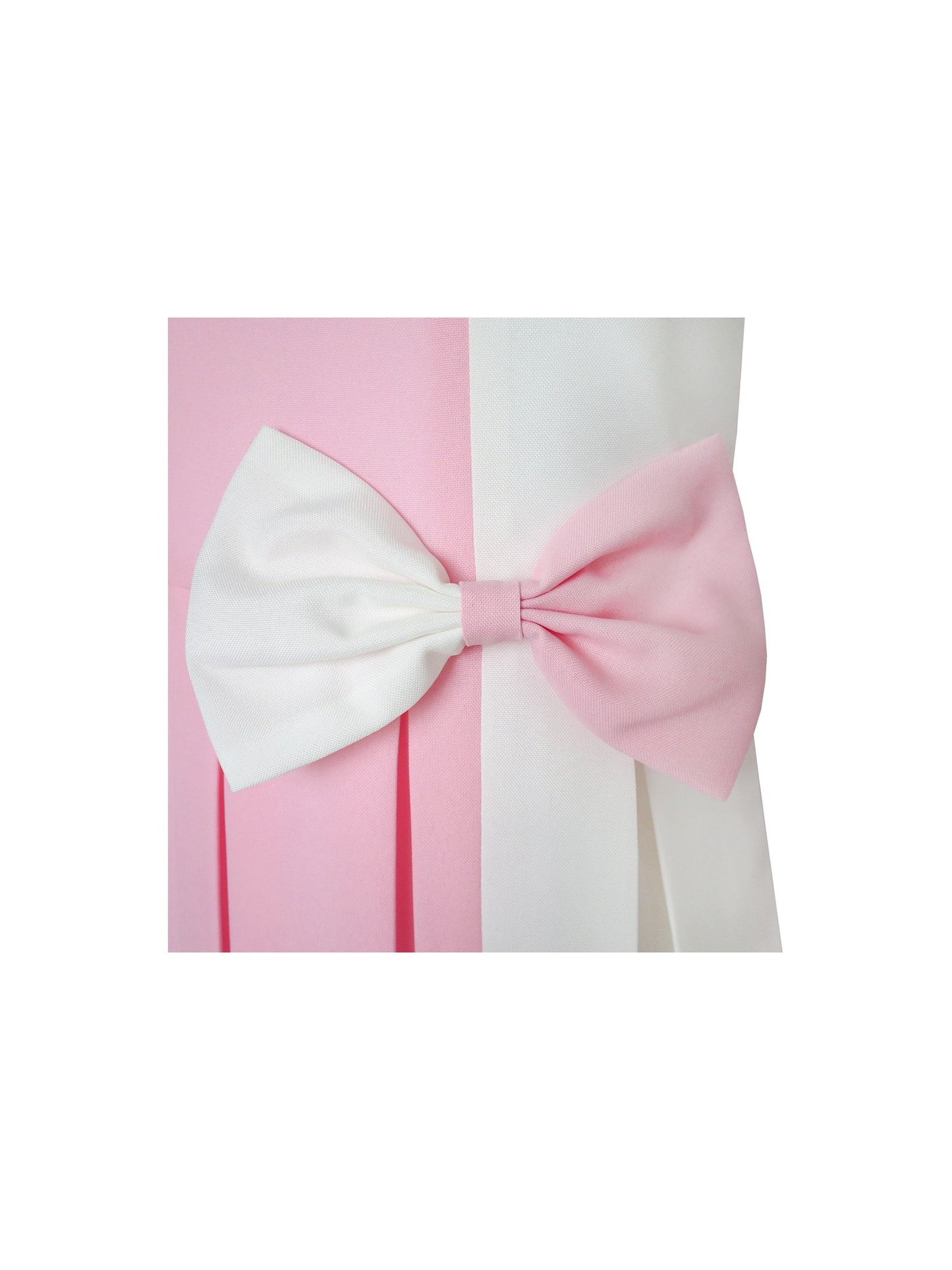 Girls Dress Color Block Contrast Bow Tie Everyday Party Pink
