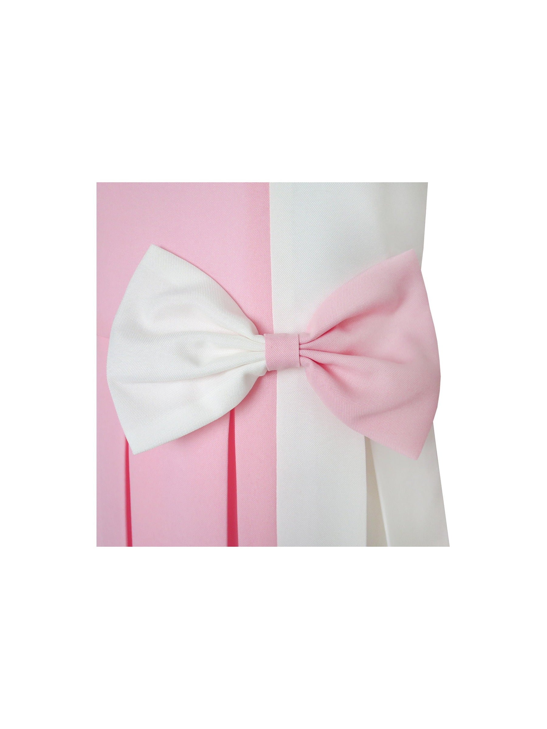 Girls Dress Color Block Contrast Bow Tie Everyday Party Pink