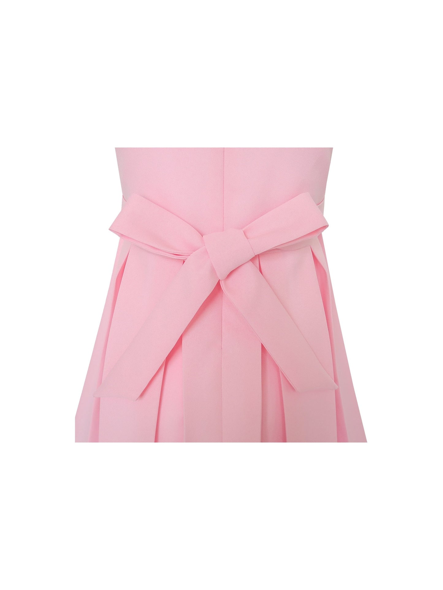Girls Dress Color Block Contrast Bow Tie Everyday Party Pink