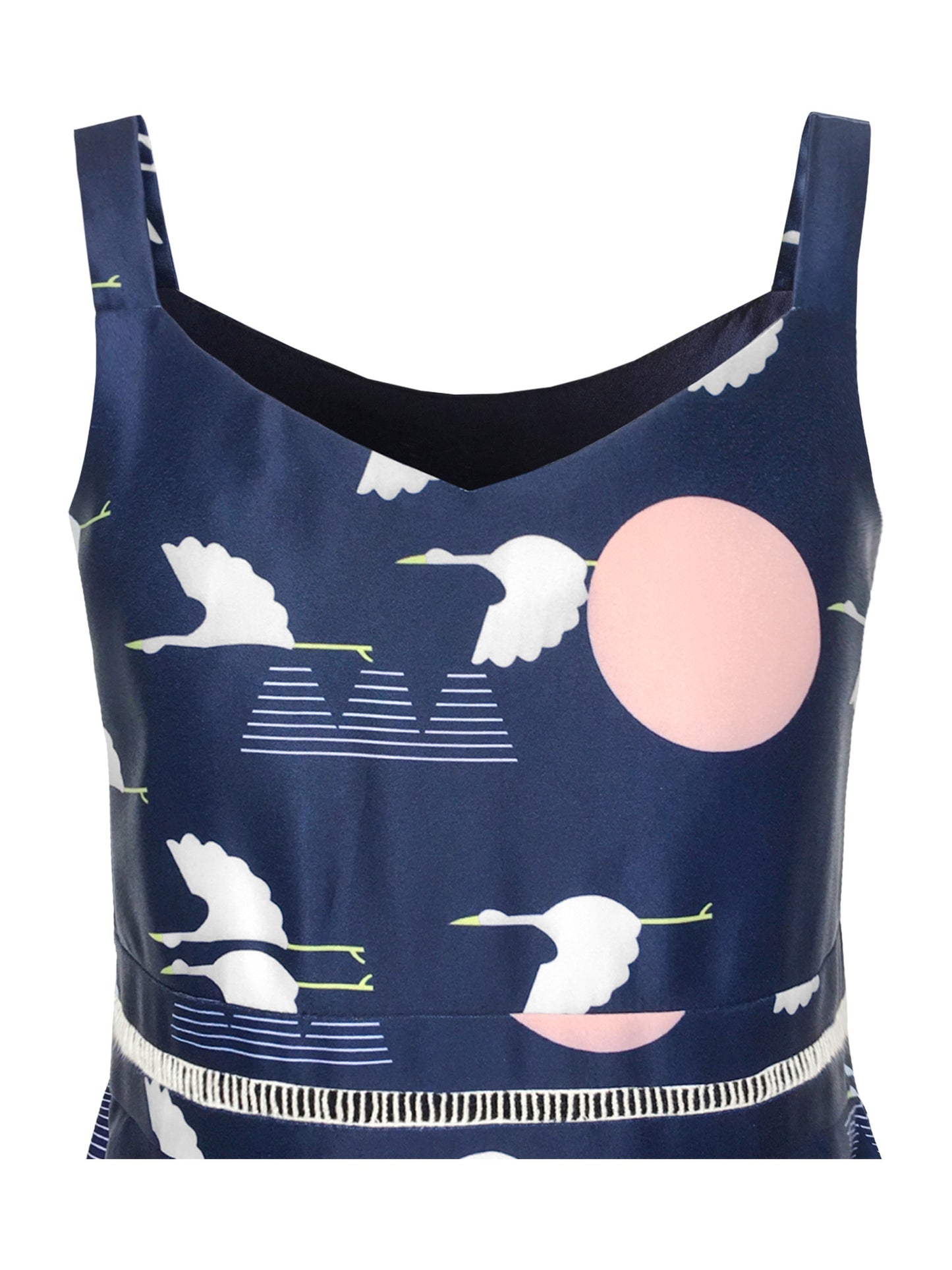 Girls Dress Navy Blue School Uniform Tank Dress Pleated Hem Blue