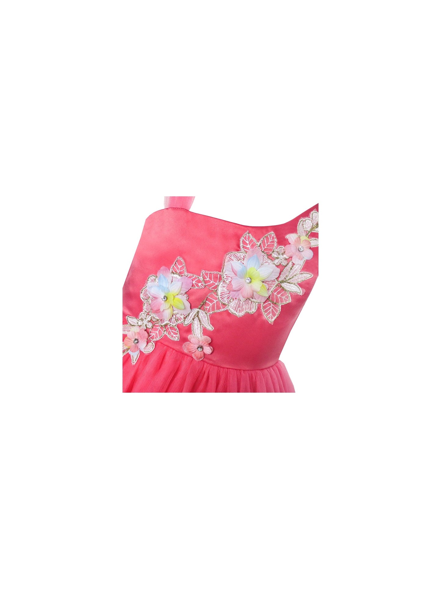 Girls Dress Purple Shoulder Fashion Rose Wedding Pageant Kids Boutique Red