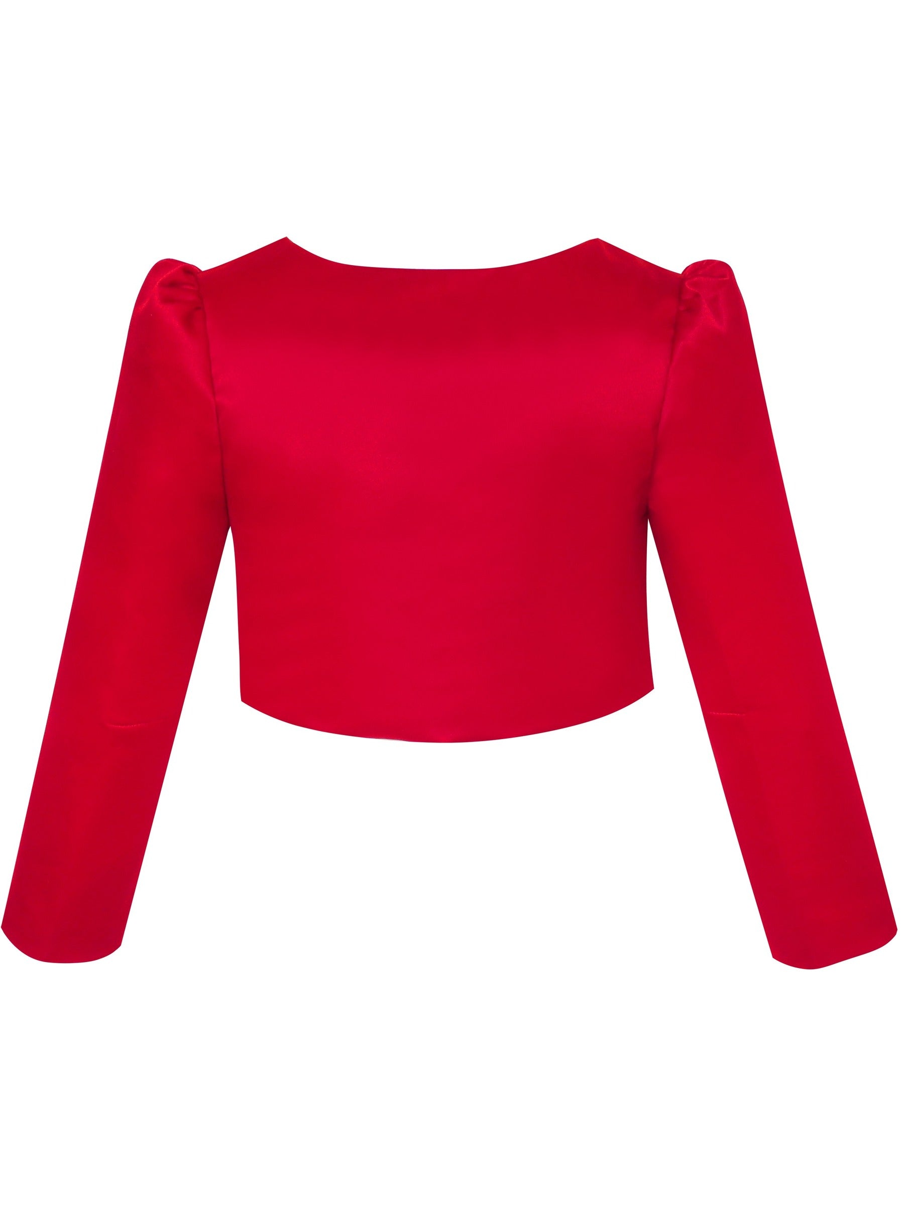 2 Piece Set Flower Girls Dress Long Sleeve Shrug Bolero Red