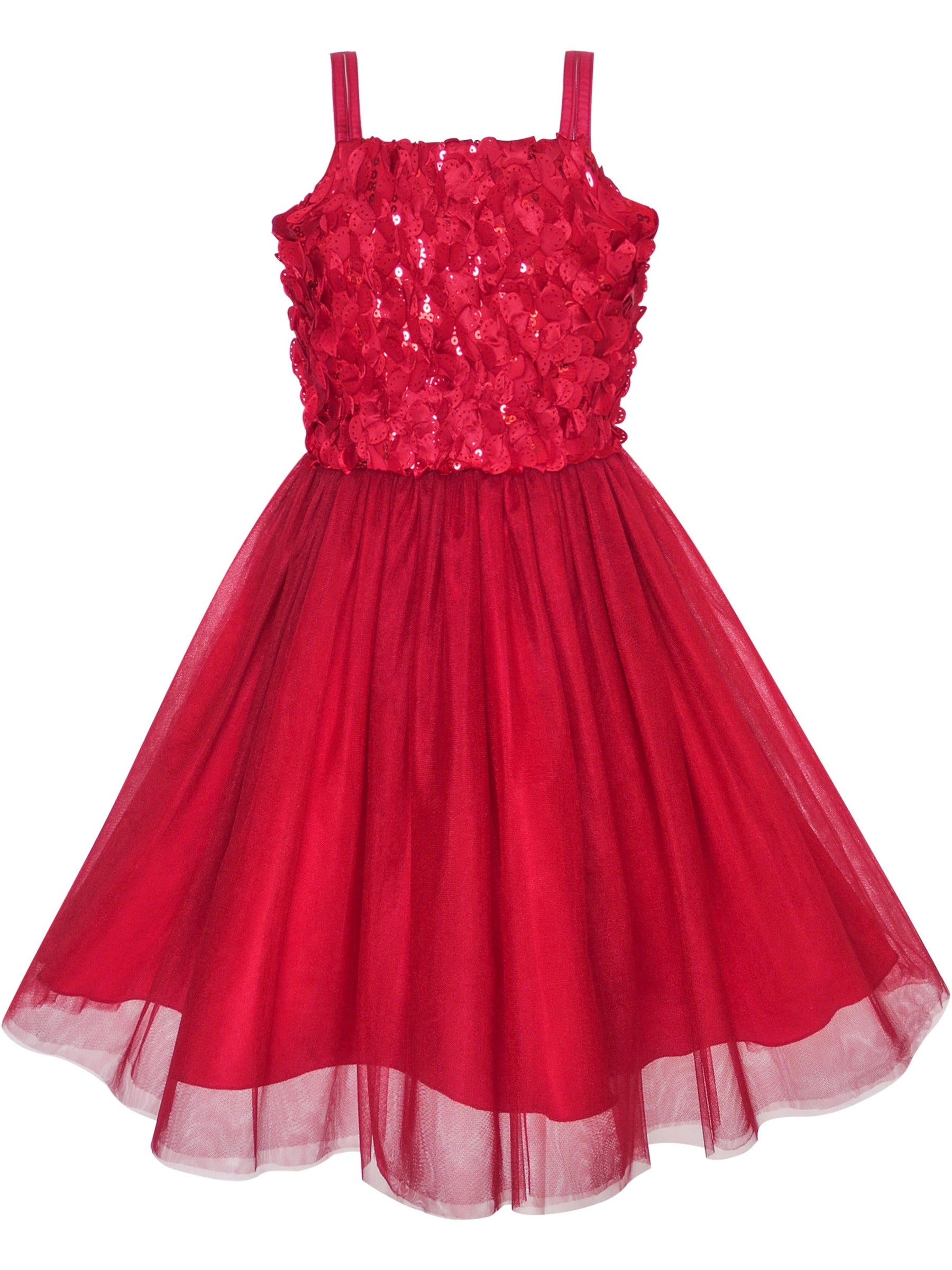 2 Piece Set Flower Girls Dress Long Sleeve Shrug Bolero Red