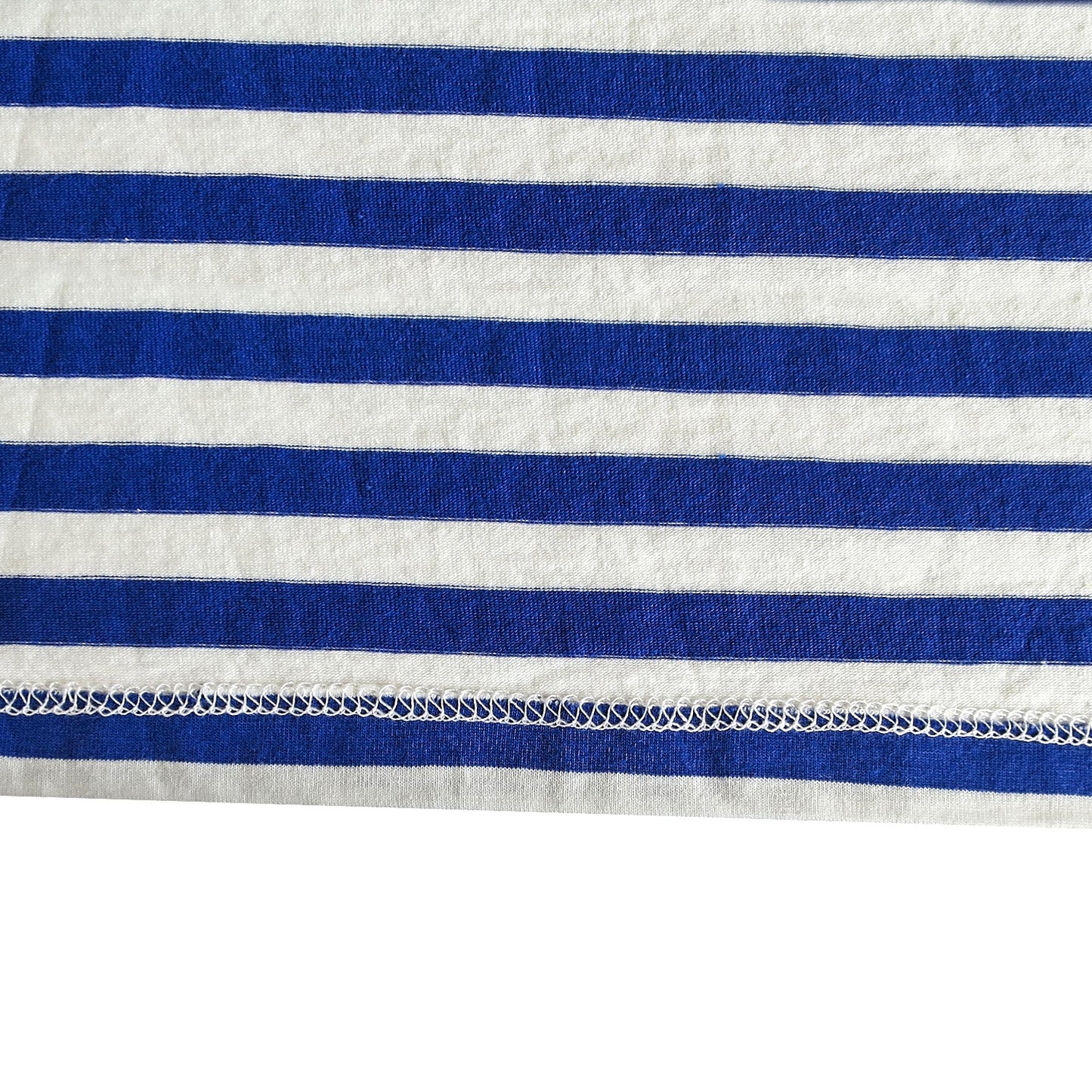Girls Dress Stripe Cartoon Embroidery Long Sleeve Cotton Dress Blue