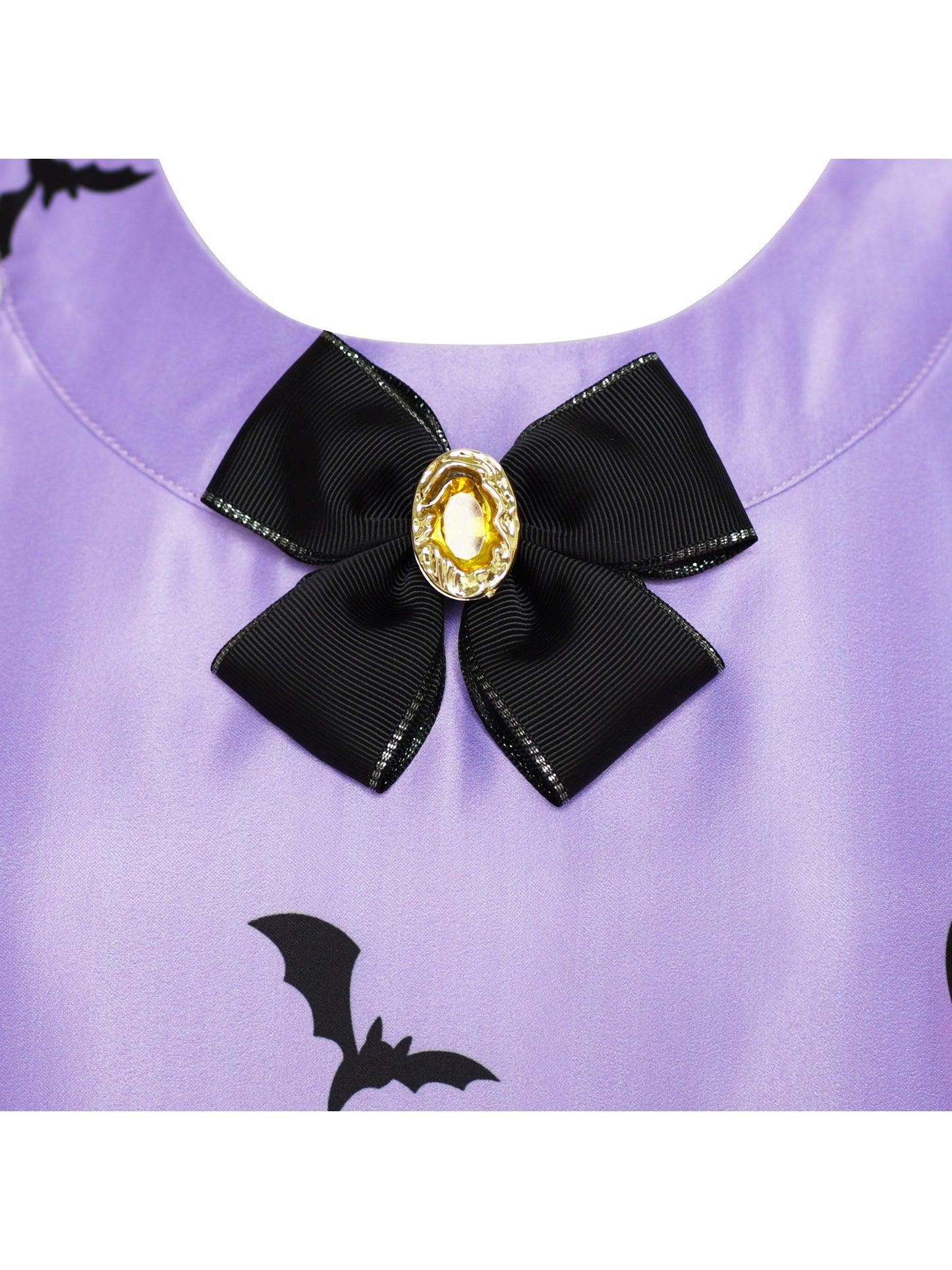 Girls Dress Halloween Witch Bat Pumpkin Costume Purple Dress Purple