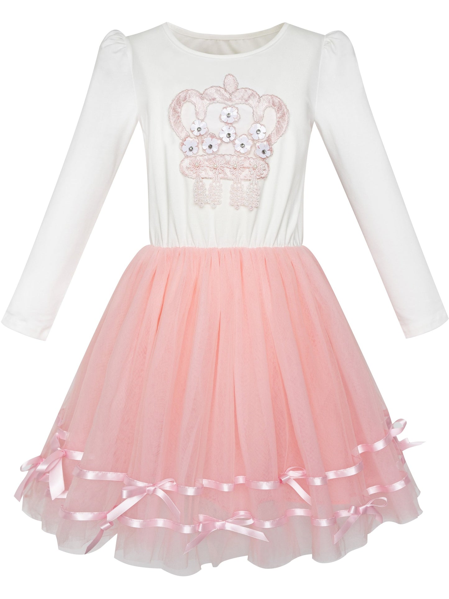 Girls Dress Sleeveless Sling Flower Party White
