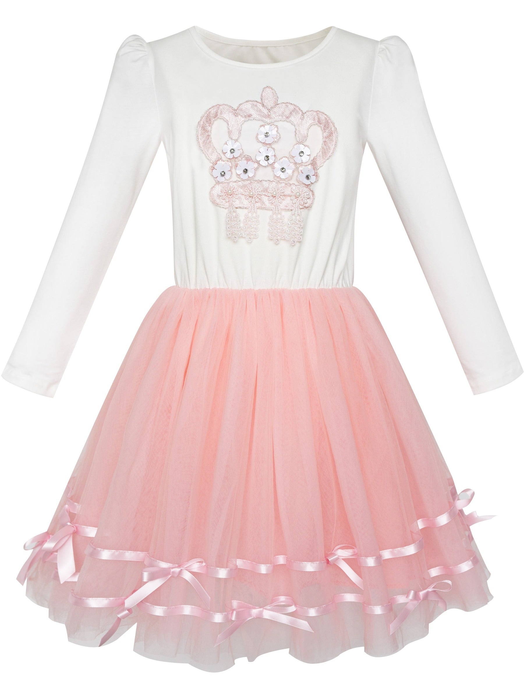 Girls Dress Sleeveless Sling Flower Party White