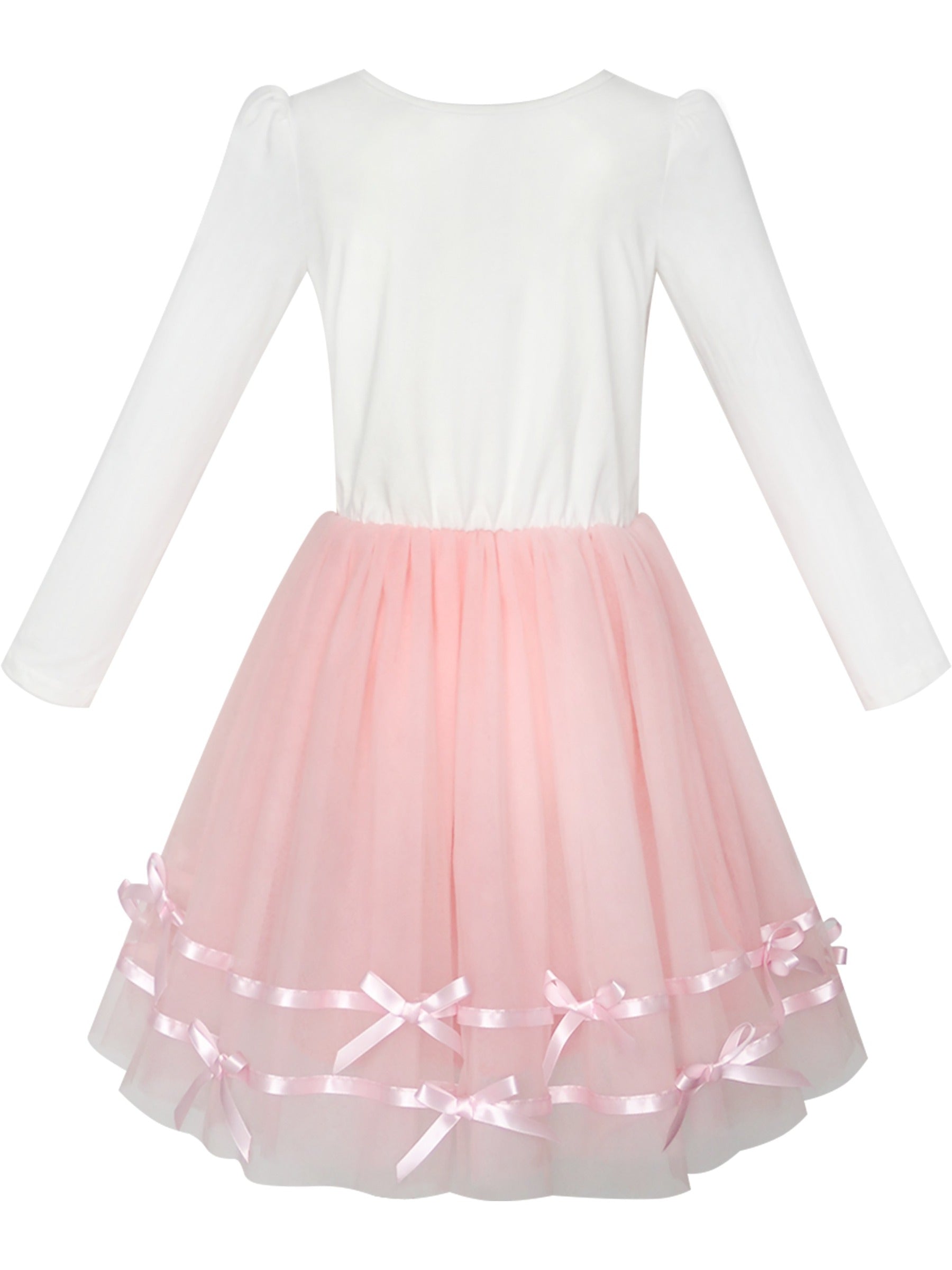 Girls Dress Sleeveless Sling Flower Party White