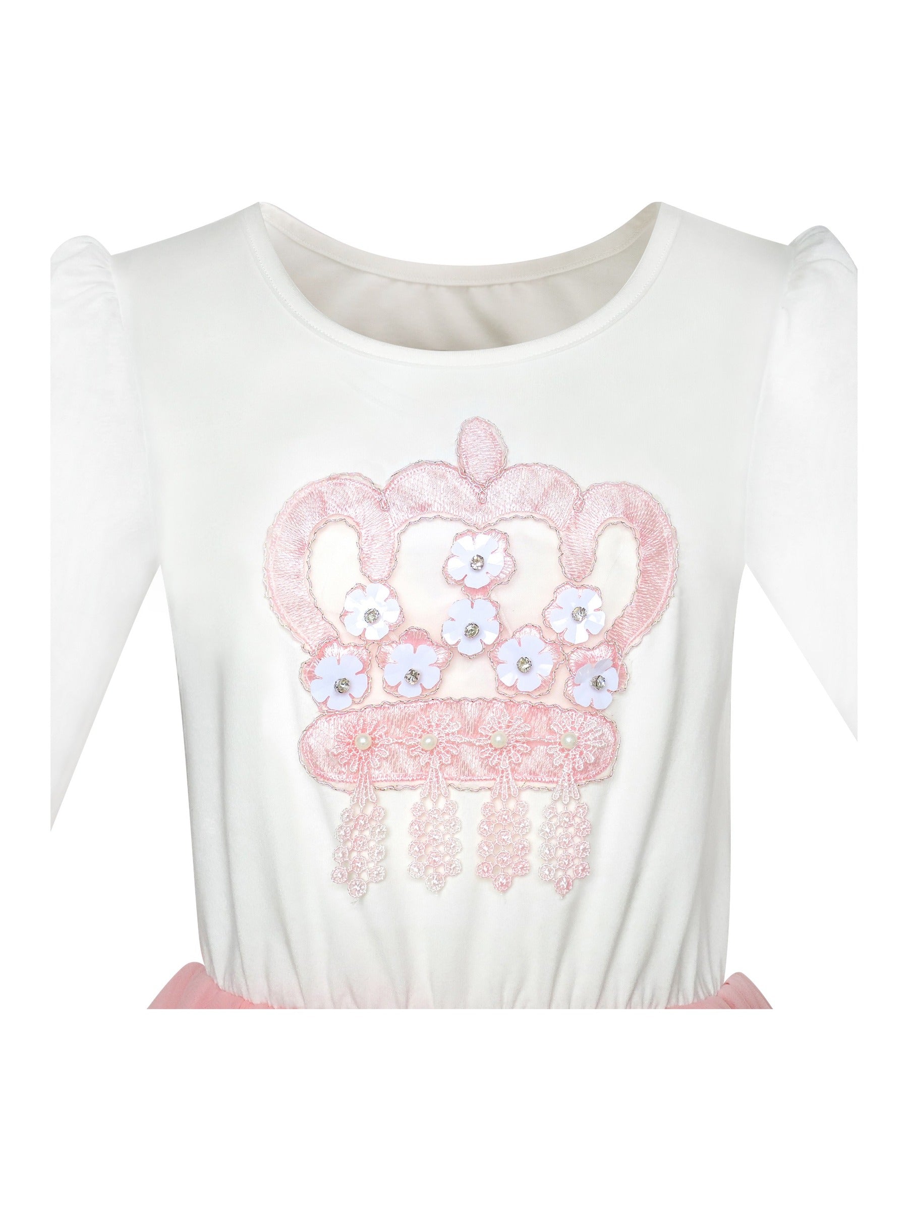 Girls Dress Sleeveless Sling Flower Party White