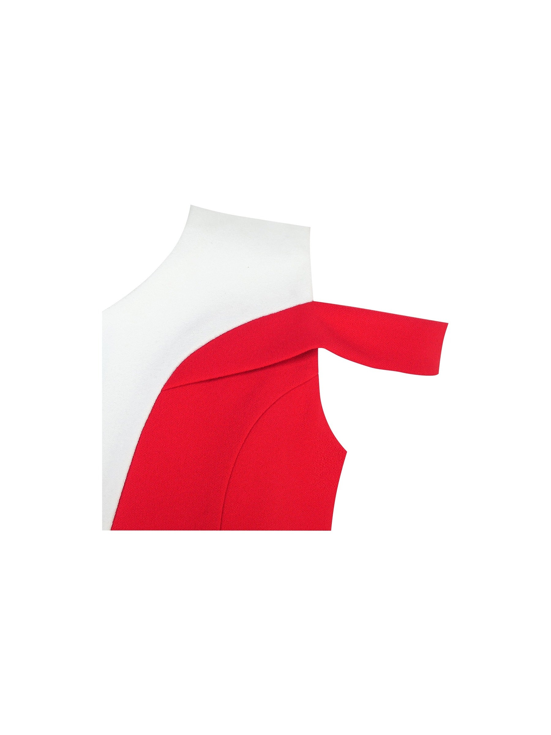Girls Dress Black White Cold Shoulder Color Contrast Holiday Red