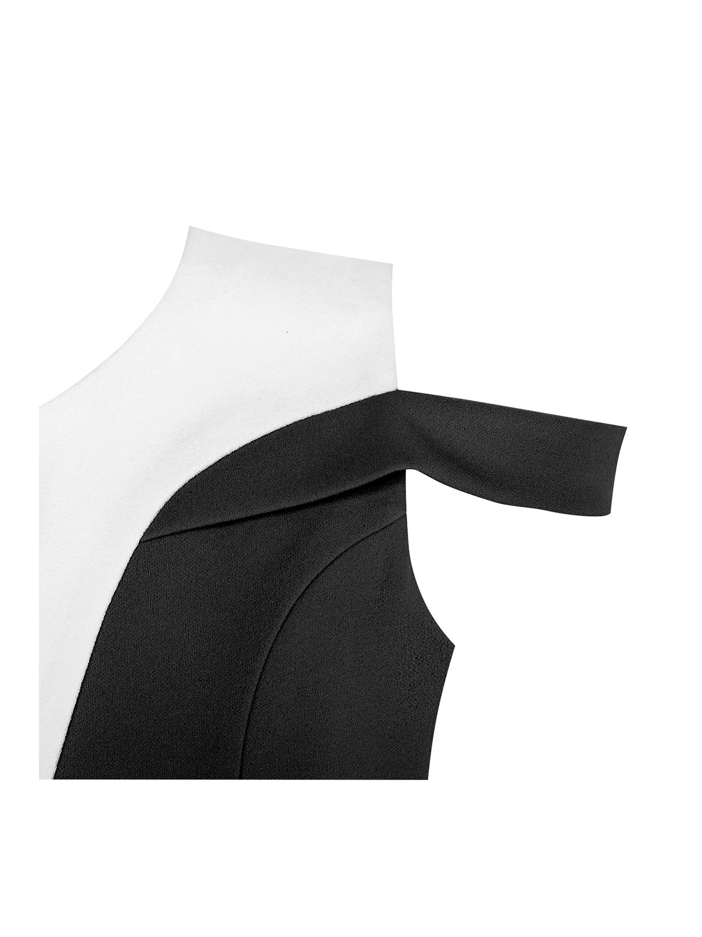 Girls Dress Black White Cold Shoulder Color Contrast Holiday Black