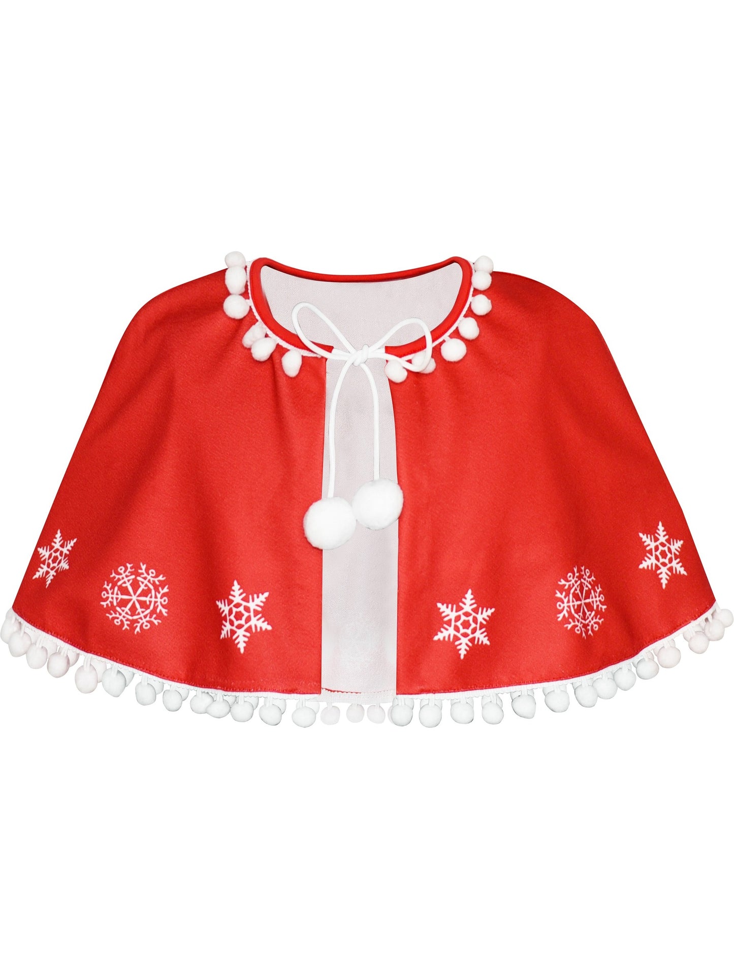 Girls Dress Red Cape Cloak Christmas New Year Holiday Party Red