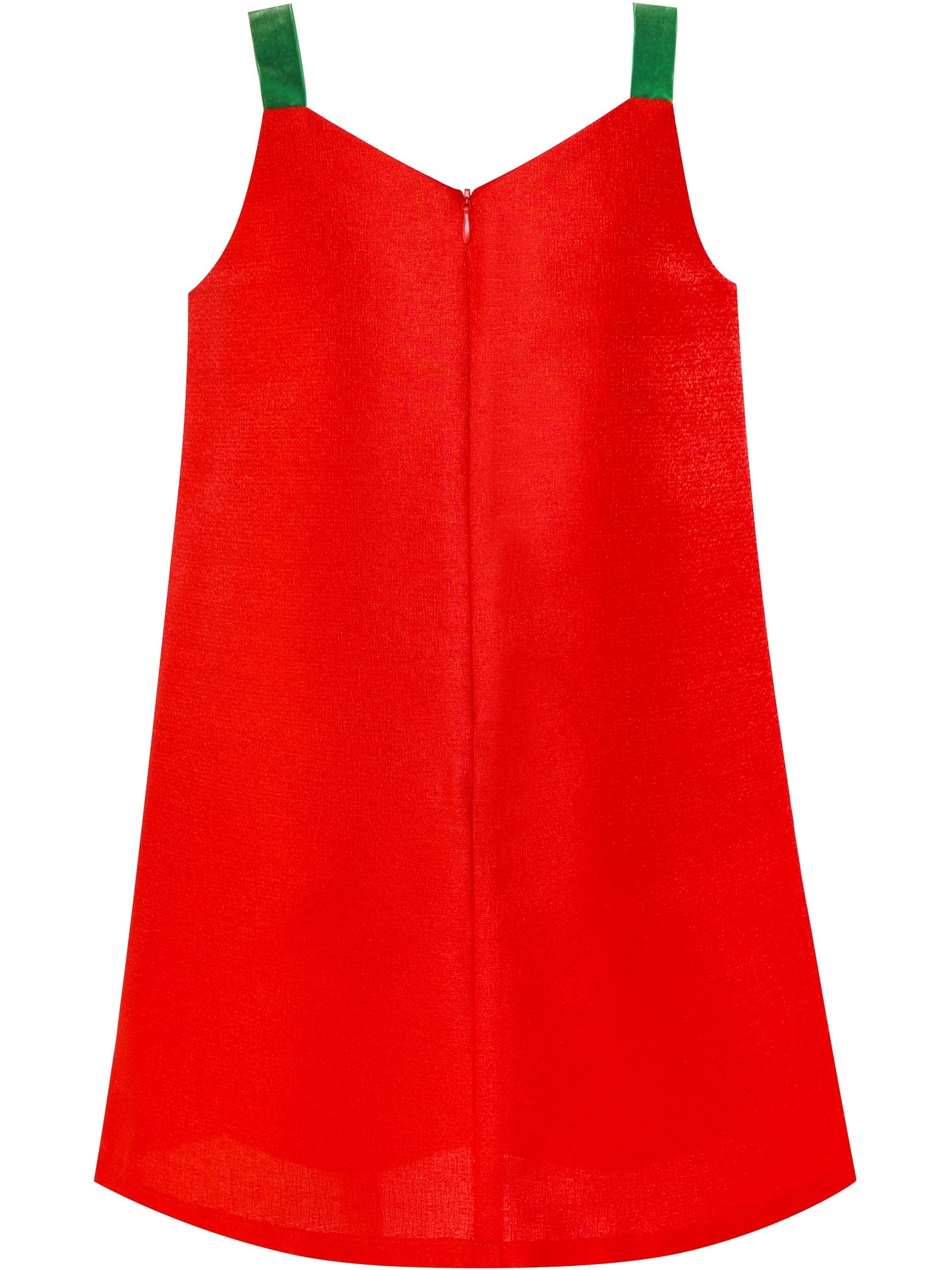 Girls Dress A-line Christmas Santa Xmas Snow New Year Holiday Party Red