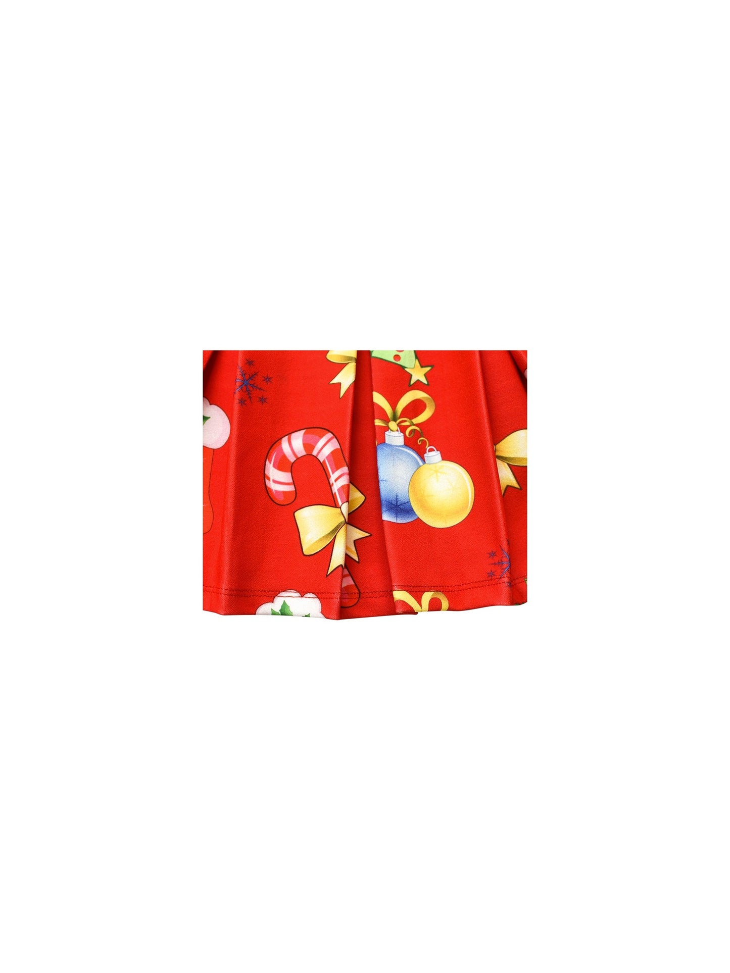 Girls Dress Christmas Santa Reindeer 2-in-1 Top Dress Red