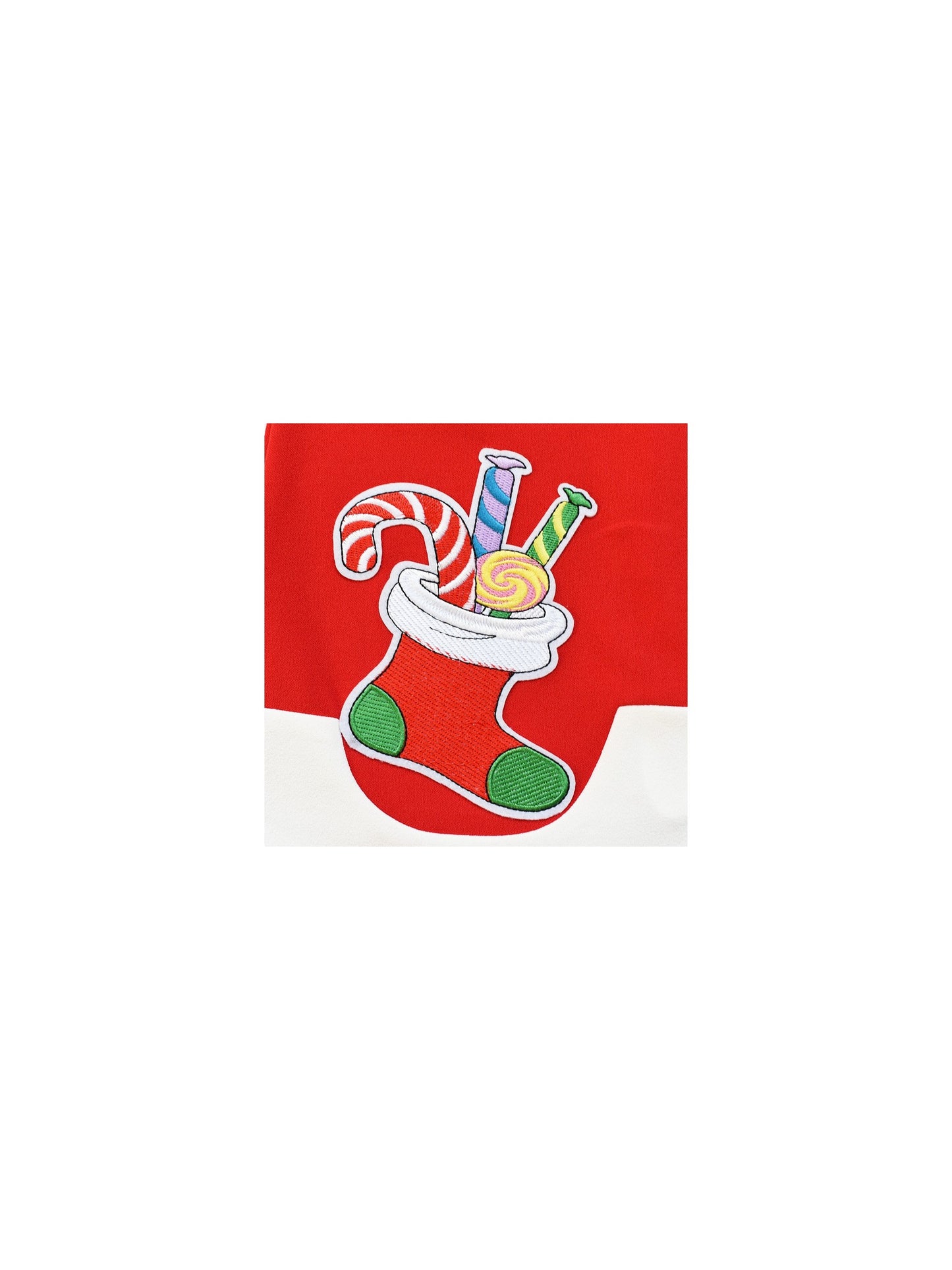 Girls Dress Red Christmas Stockings Xmas Candy Canes New Year Red