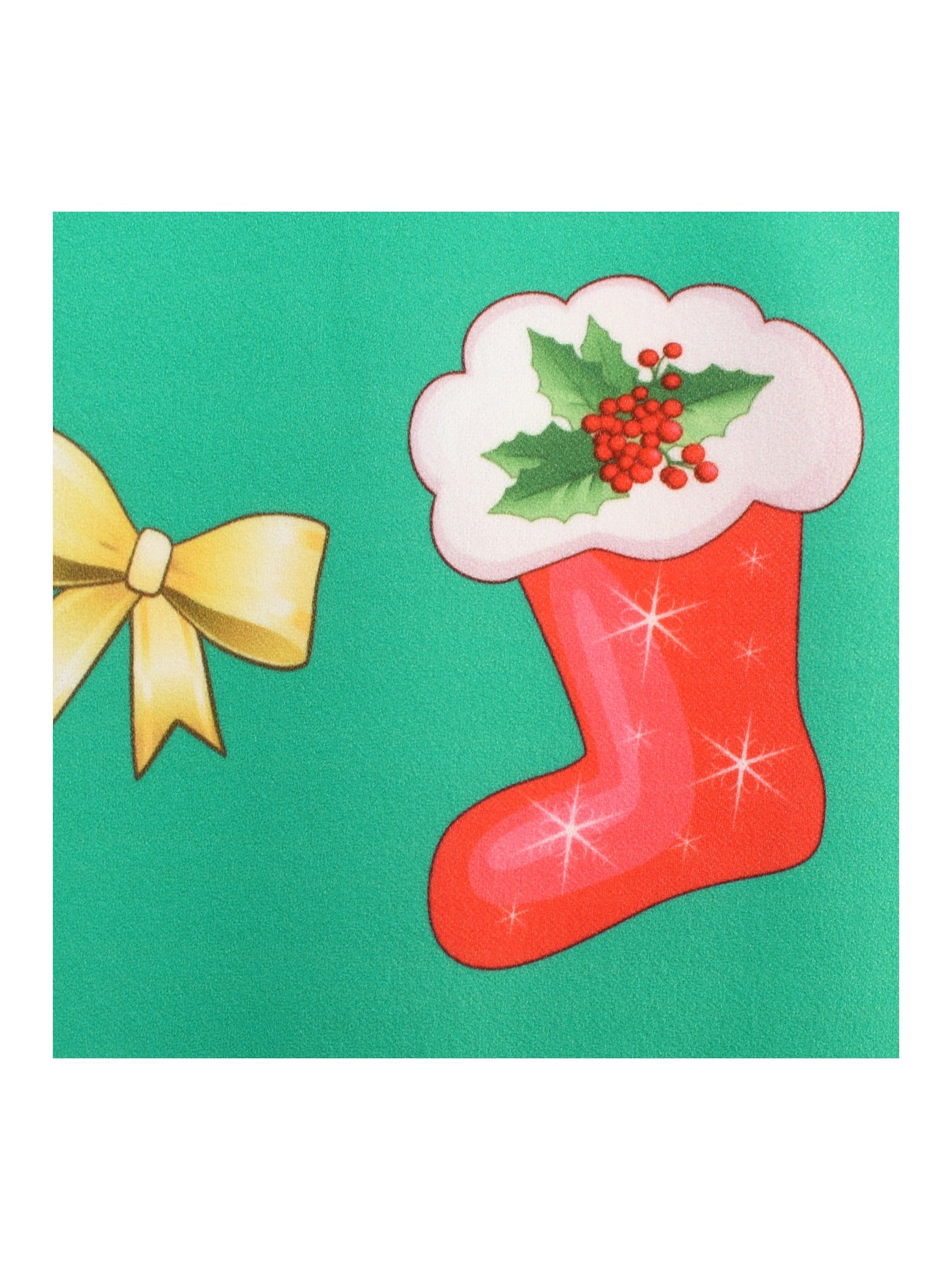 Girls Dress Christmas Santa Xmas Tree Jingle Bell Green