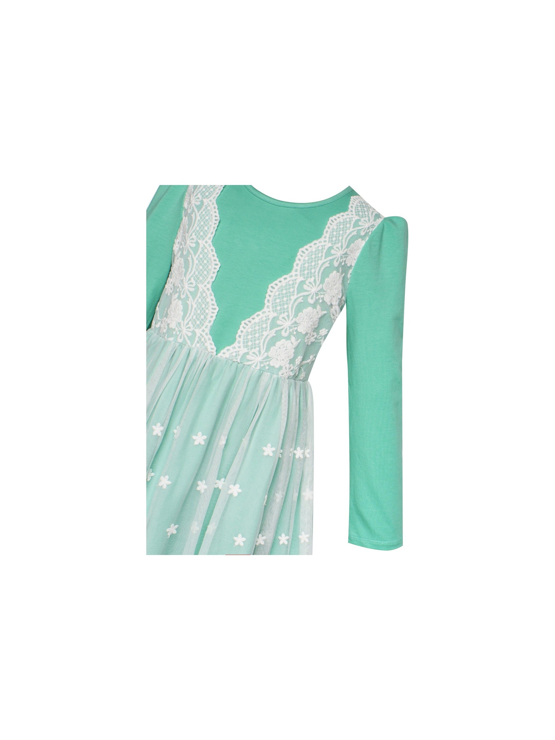 Girls Dress Sleeveless Sling Flower Party Green