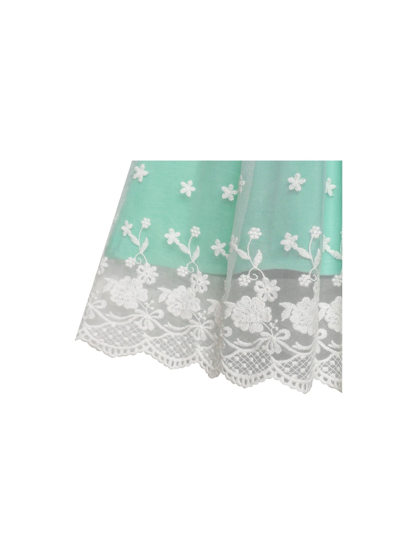 Girls Dress Sleeveless Sling Flower Party Green