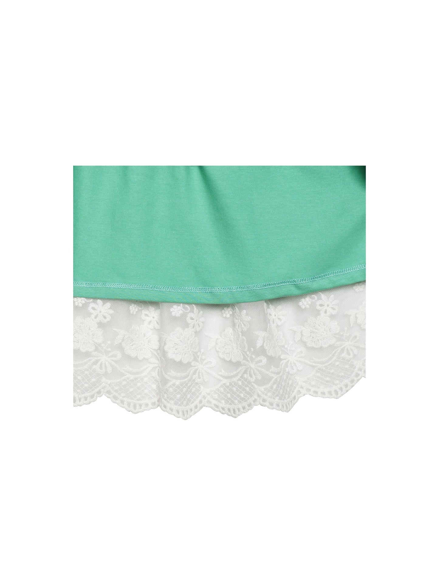 Girls Dress Sleeveless Sling Flower Party Green