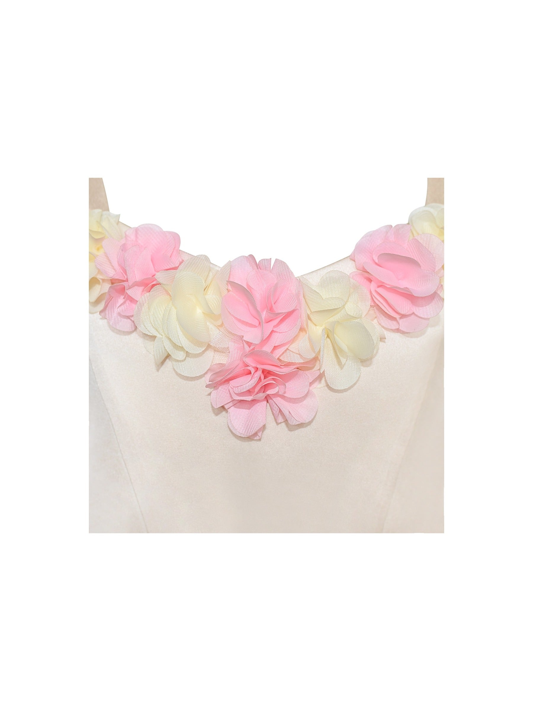 Flower Girls Dress Pink Cold Shoulder Bridesmaid Wedding Beige