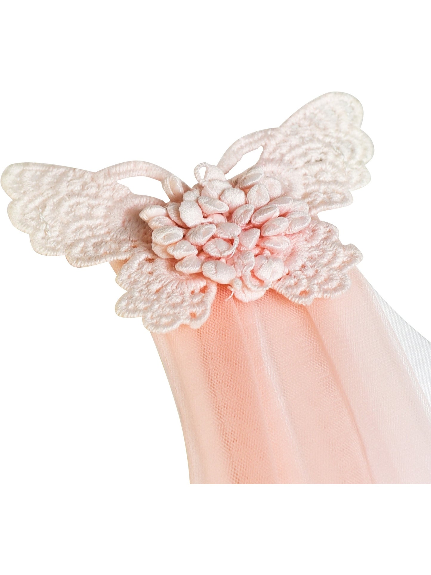 Girls Champagne Dress Sleeveless Floral Lace Calf Length Party Formal Dress Pink