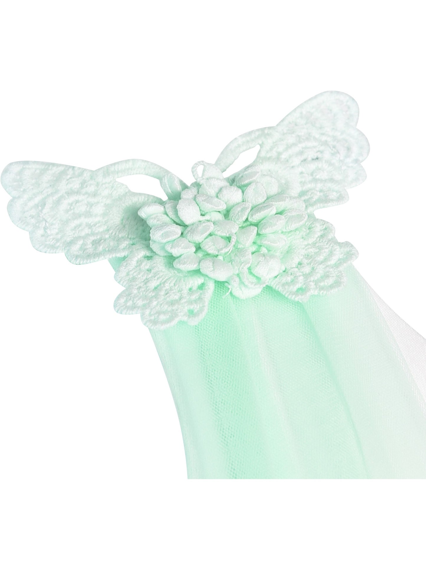 Girls Champagne Dress Sleeveless Floral Lace Calf Length Party Formal Dress Green