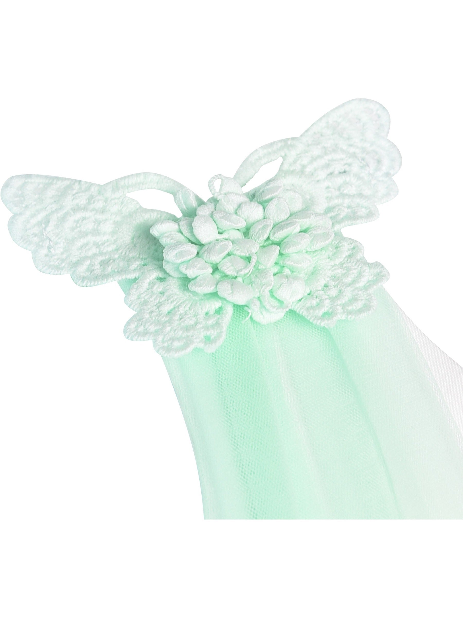 Girls Champagne Dress Sleeveless Floral Lace Calf Length Party Formal Dress Green