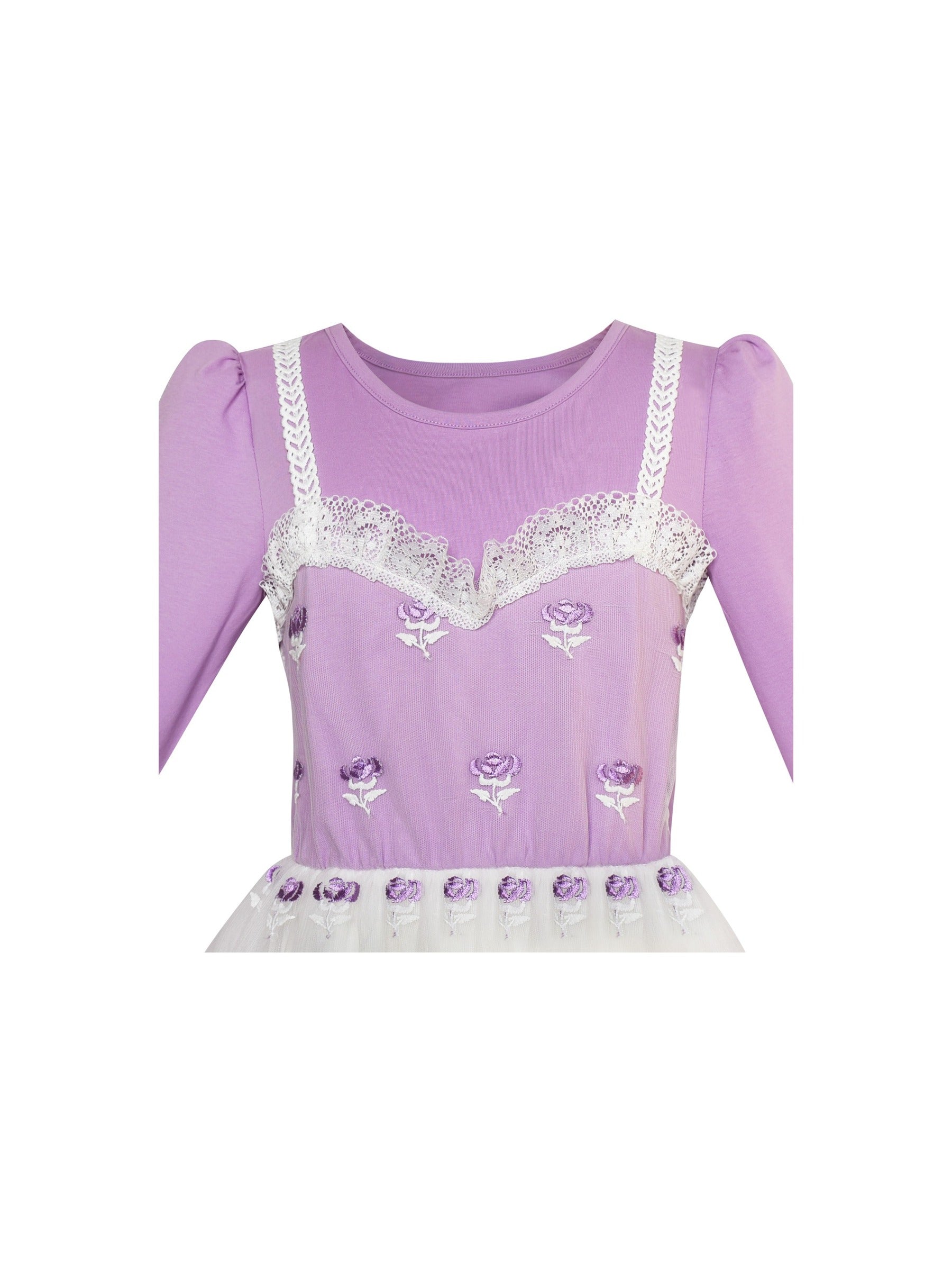 Girls Dress Sleeveless Sling Flower Party Purple