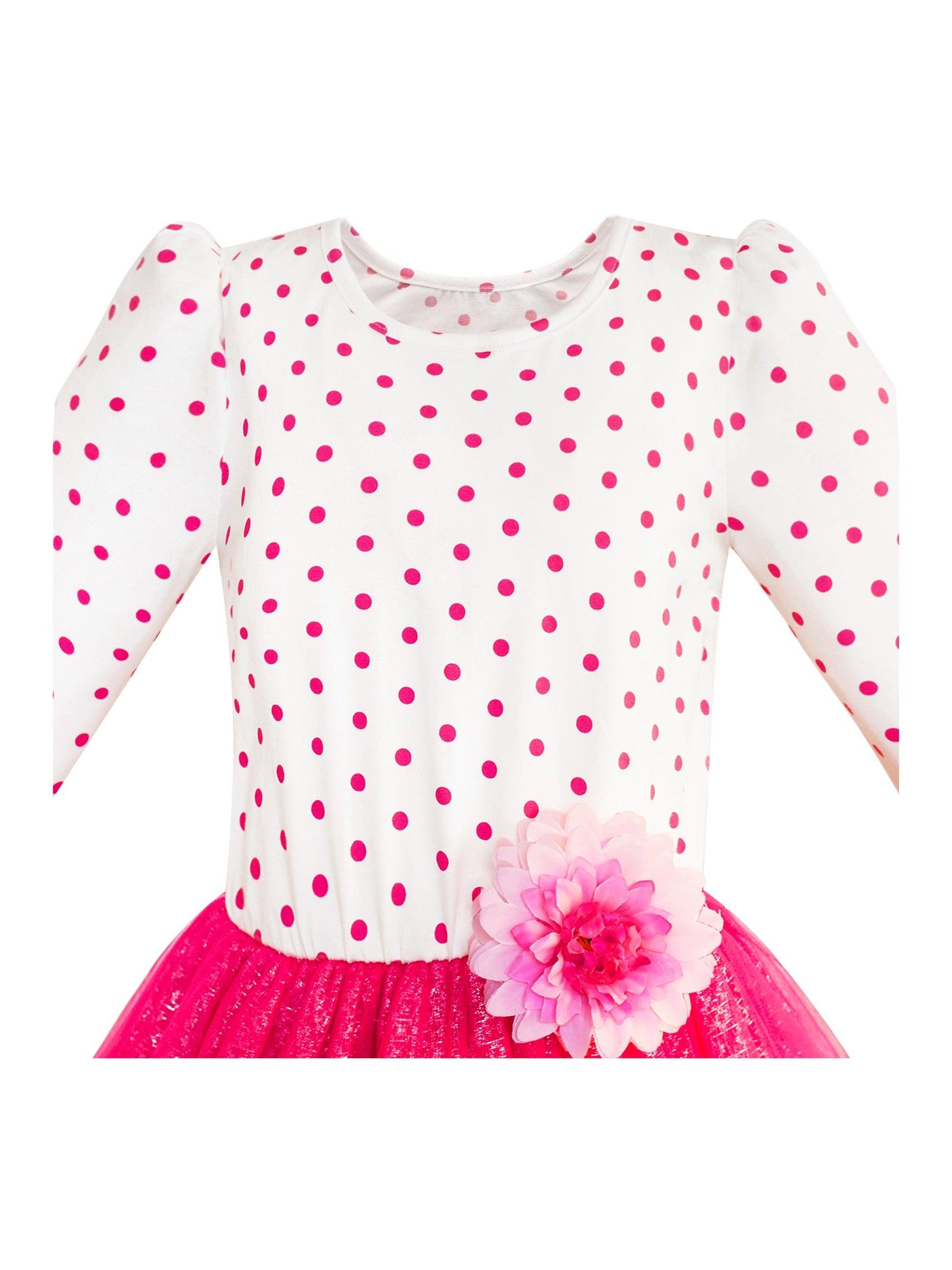 Girls Dress Sleeveless Sling Flower Party Pink